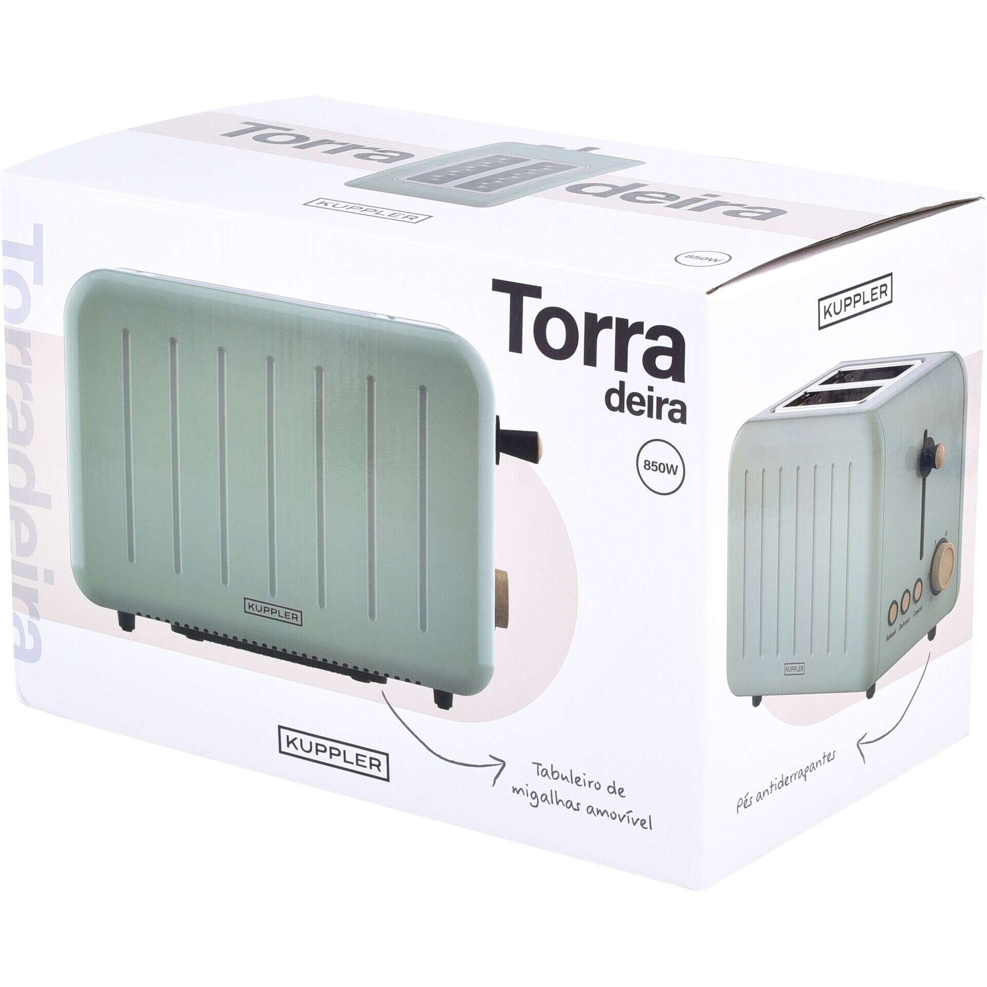 Torradeira 850W Verde Kuppler