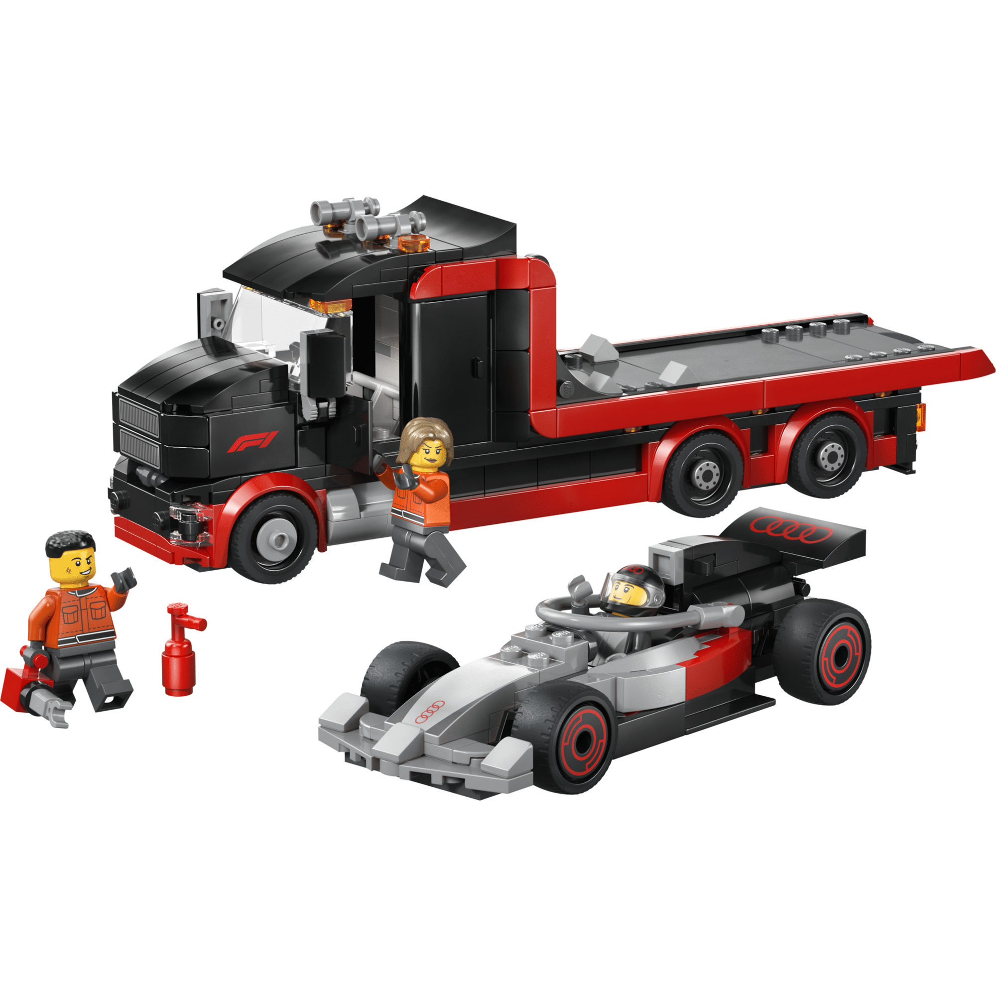 LEGO City - Cami&atilde;o de Exposi&ccedil;&atilde;o de F1&reg; com Carro de Corrida de F1&reg; Audi - 60493