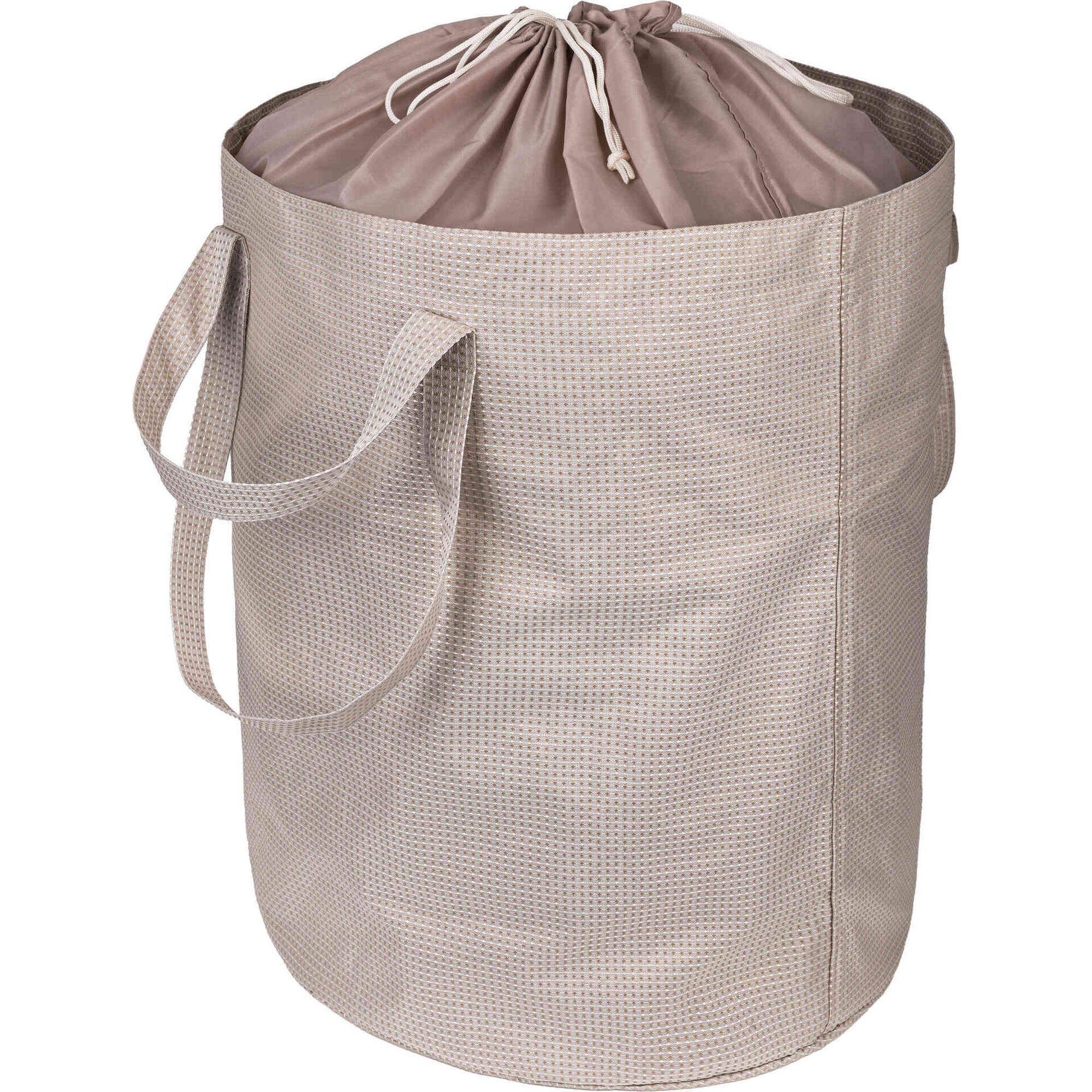 Cesto Roupa Transport&aacute;vel Tecido Cinza Kasa