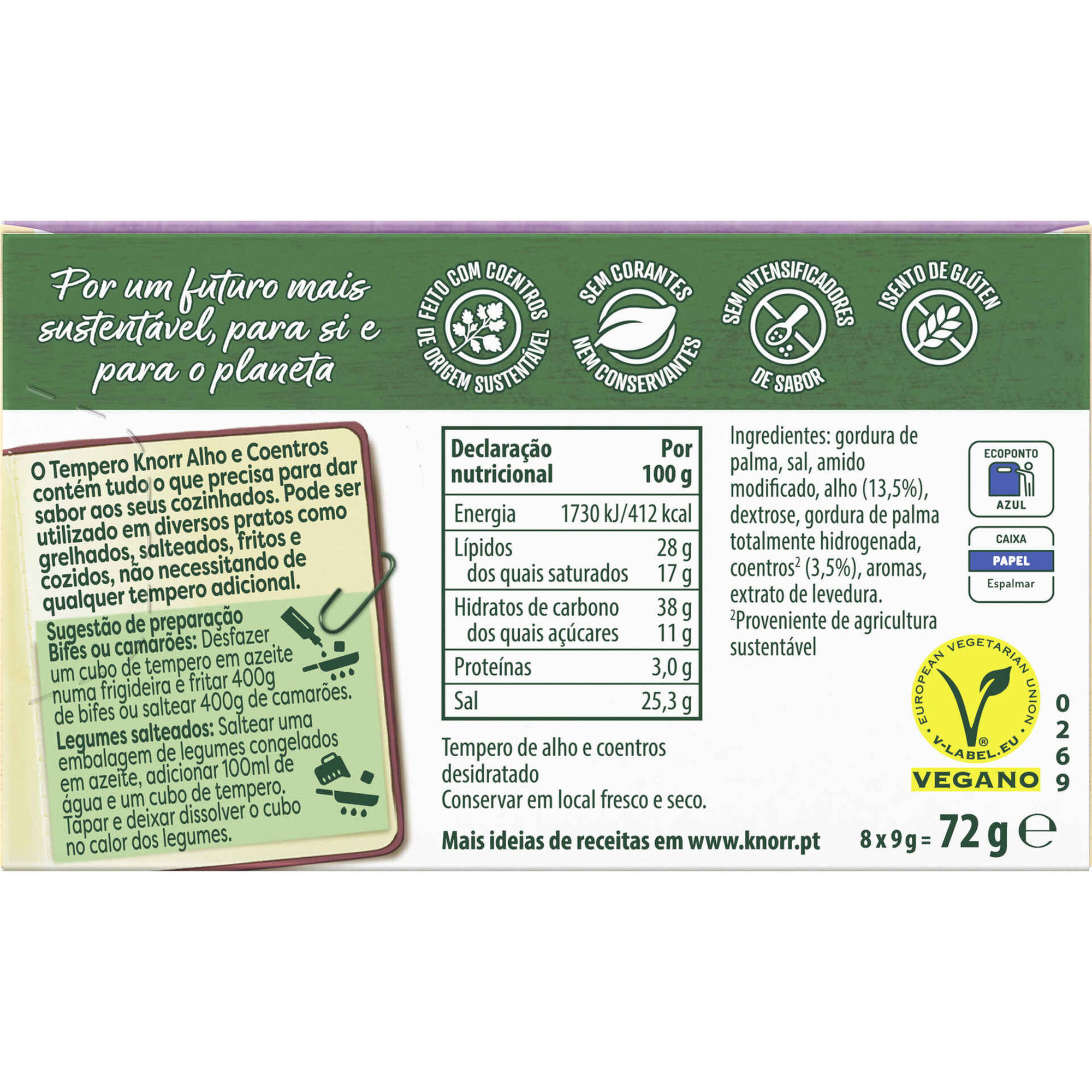 Tempero de Alho e Coentros Cubos Knorr