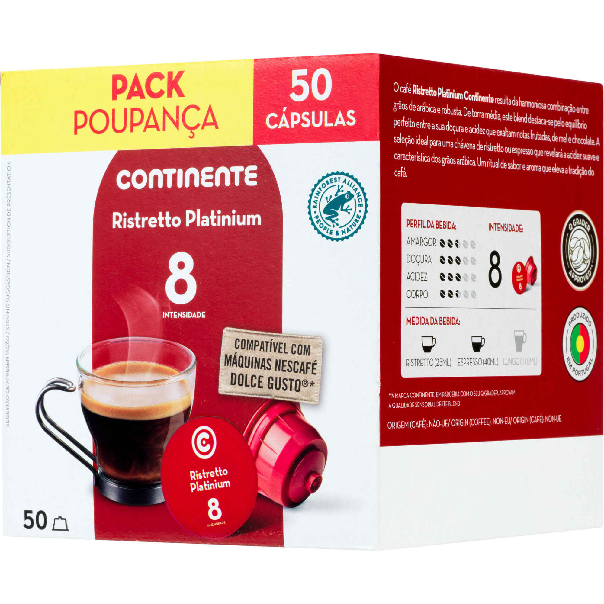 C&aacute;psulas de Caf&eacute; Platinium Int 8 Pack Poupan&ccedil;a Continente