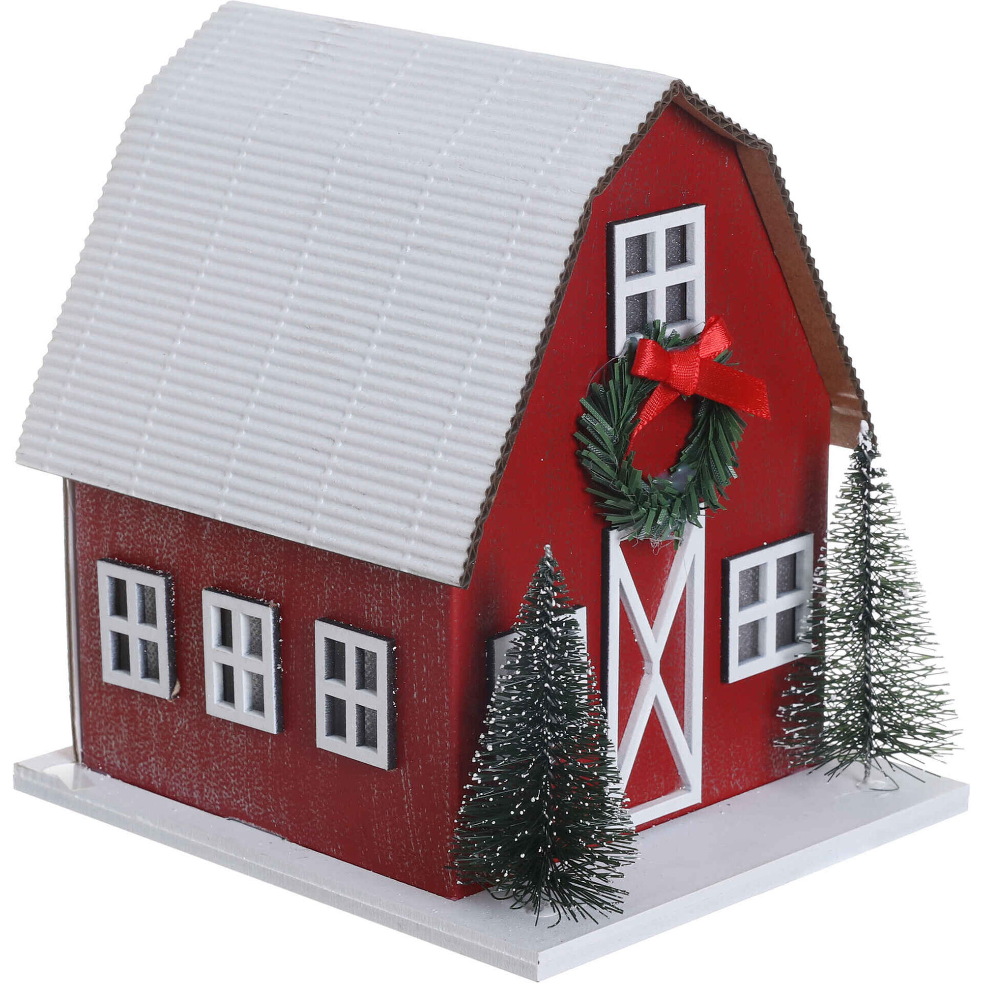 Casinha Vermelha 16cm com Luz