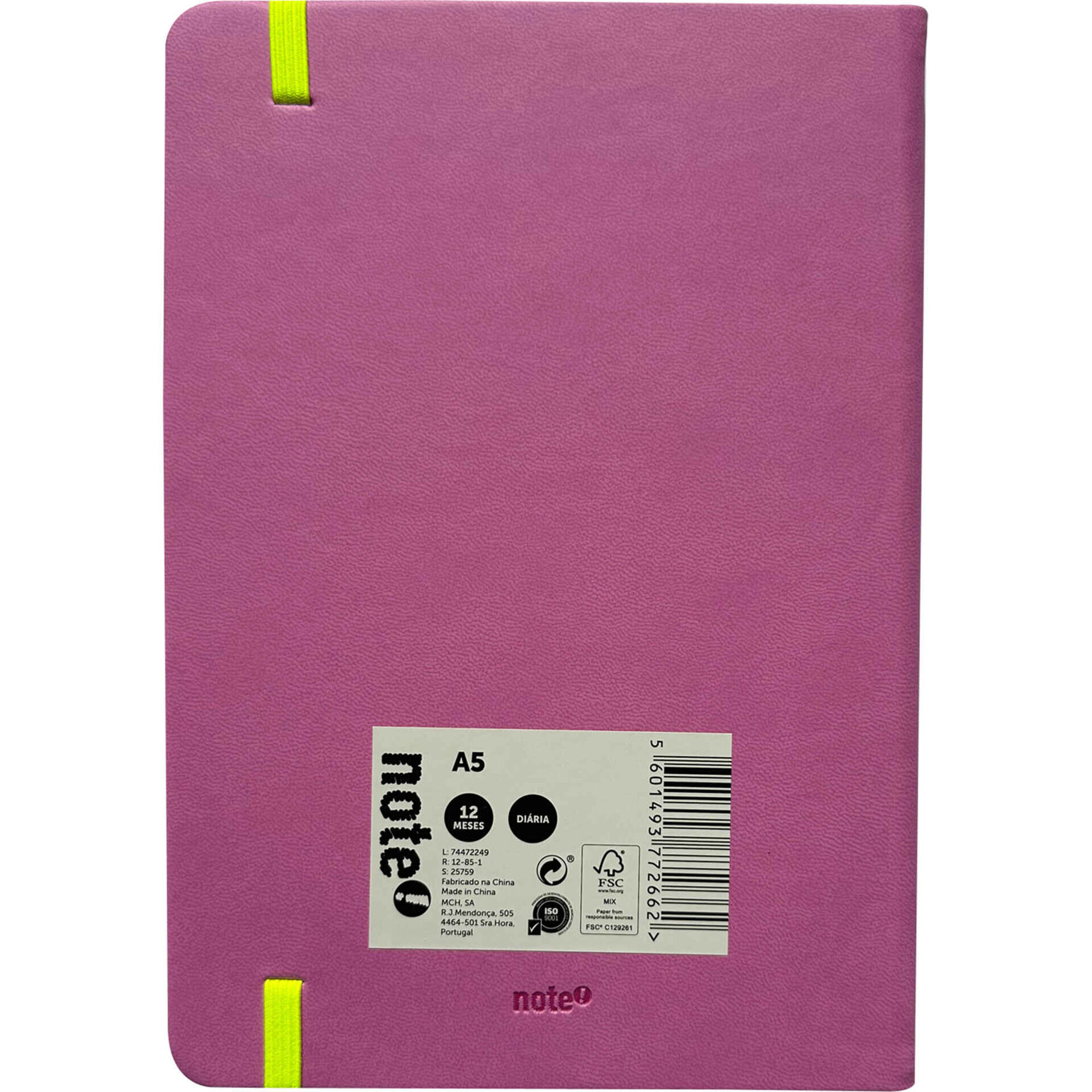 Agenda A5 2026 12 Meses (várias cores)