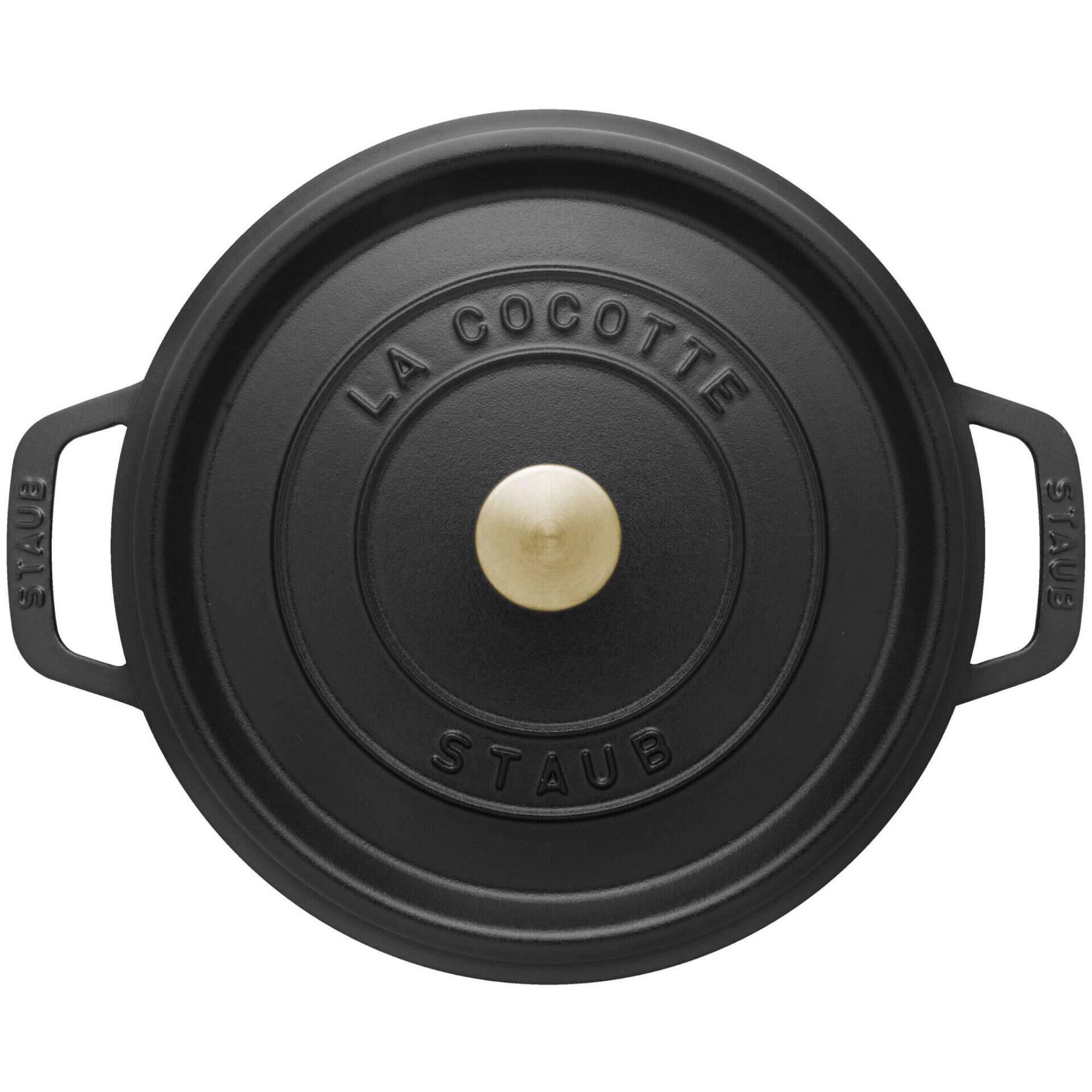 Ca&ccedil;arola Redondo Ferro Fundido 24cm Preta Staub