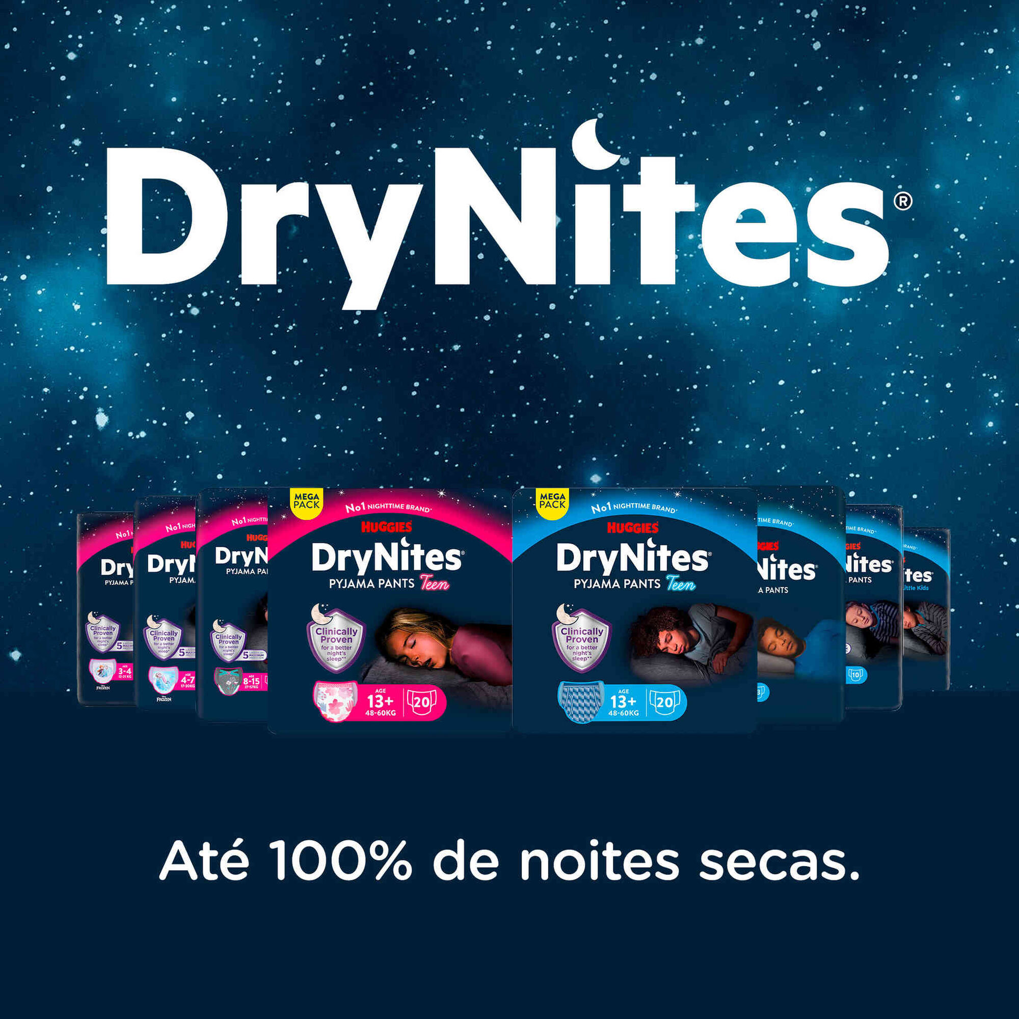 Cuecas DryNites Menina 30-48kg 8-13 Anos Cuecas DryNites Menina 30-48kg 8-13 Anos