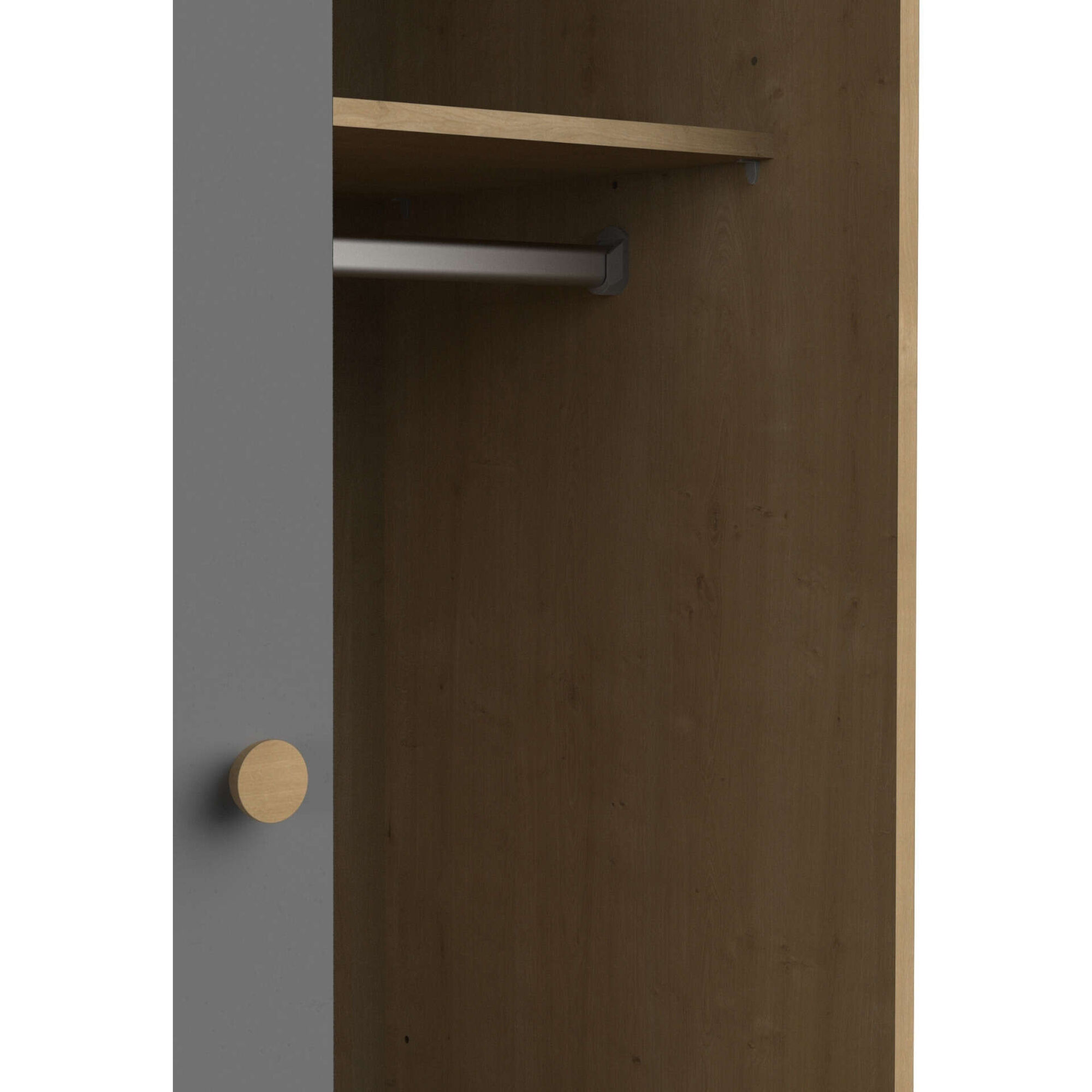 Armário 90,7x50x177,3cm Cinza Gabin Armário 90,7x50x177,3cm Cinza Gabin