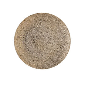 Prato Marcador 33cm Dourado Martelado