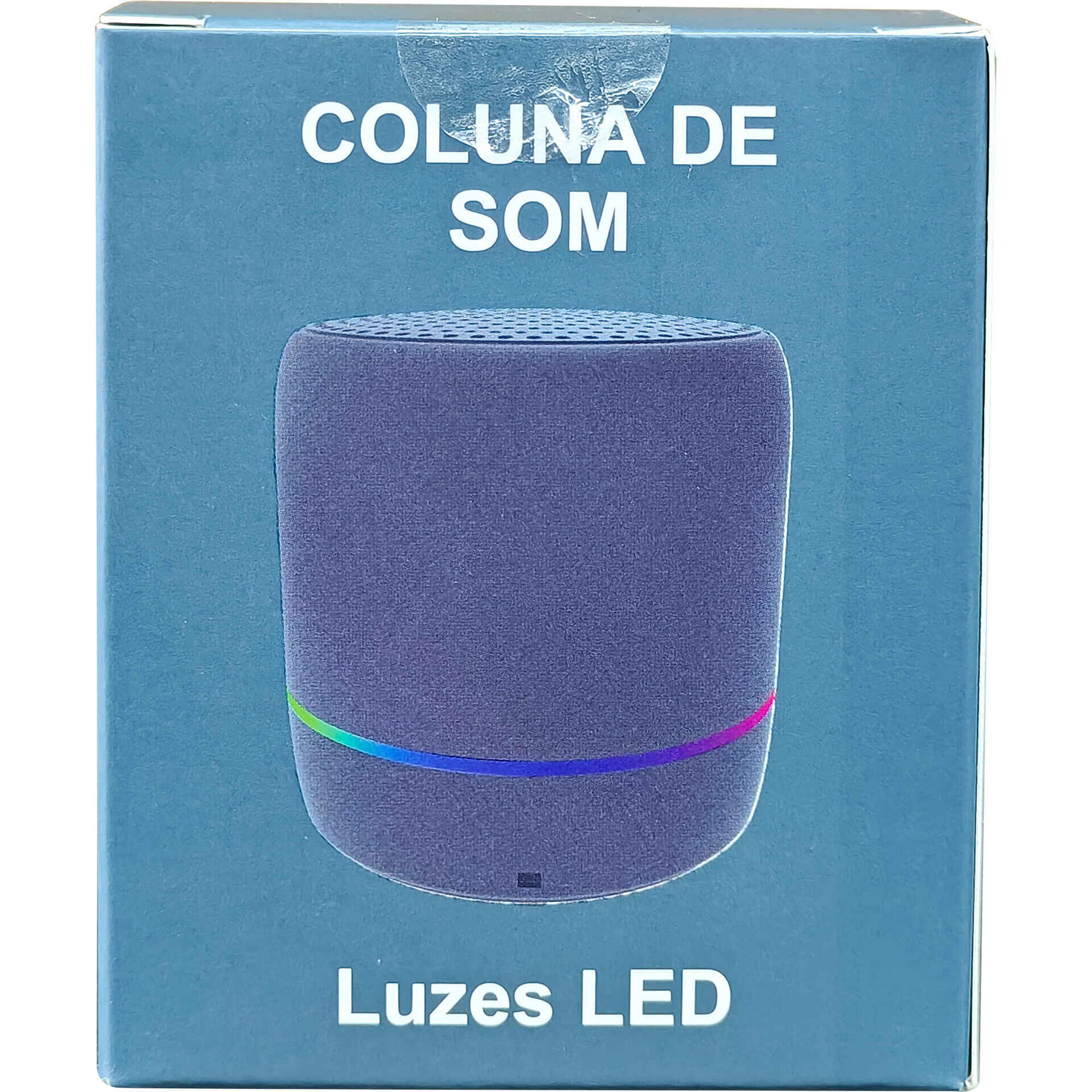 Coluna de Som com Luz Led Fusion Azul Bazar&atilde;o