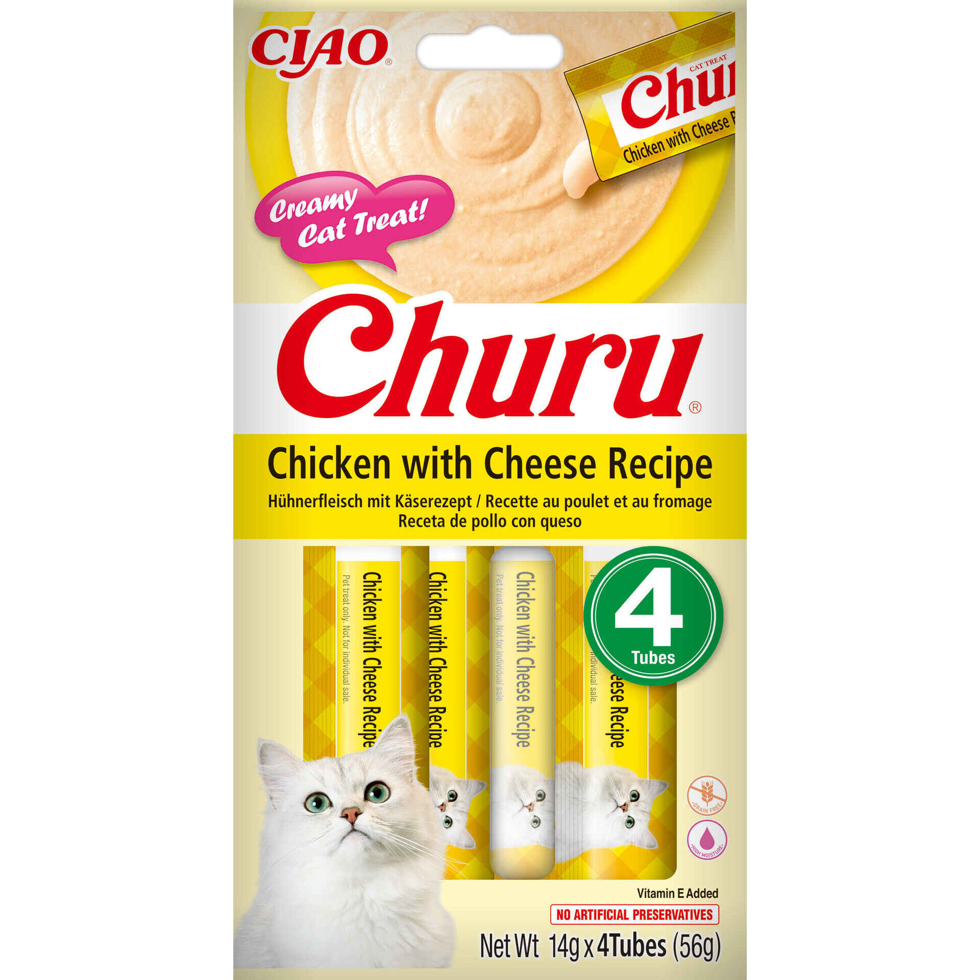 Snack para Gato em Líquido Frango e Queijo