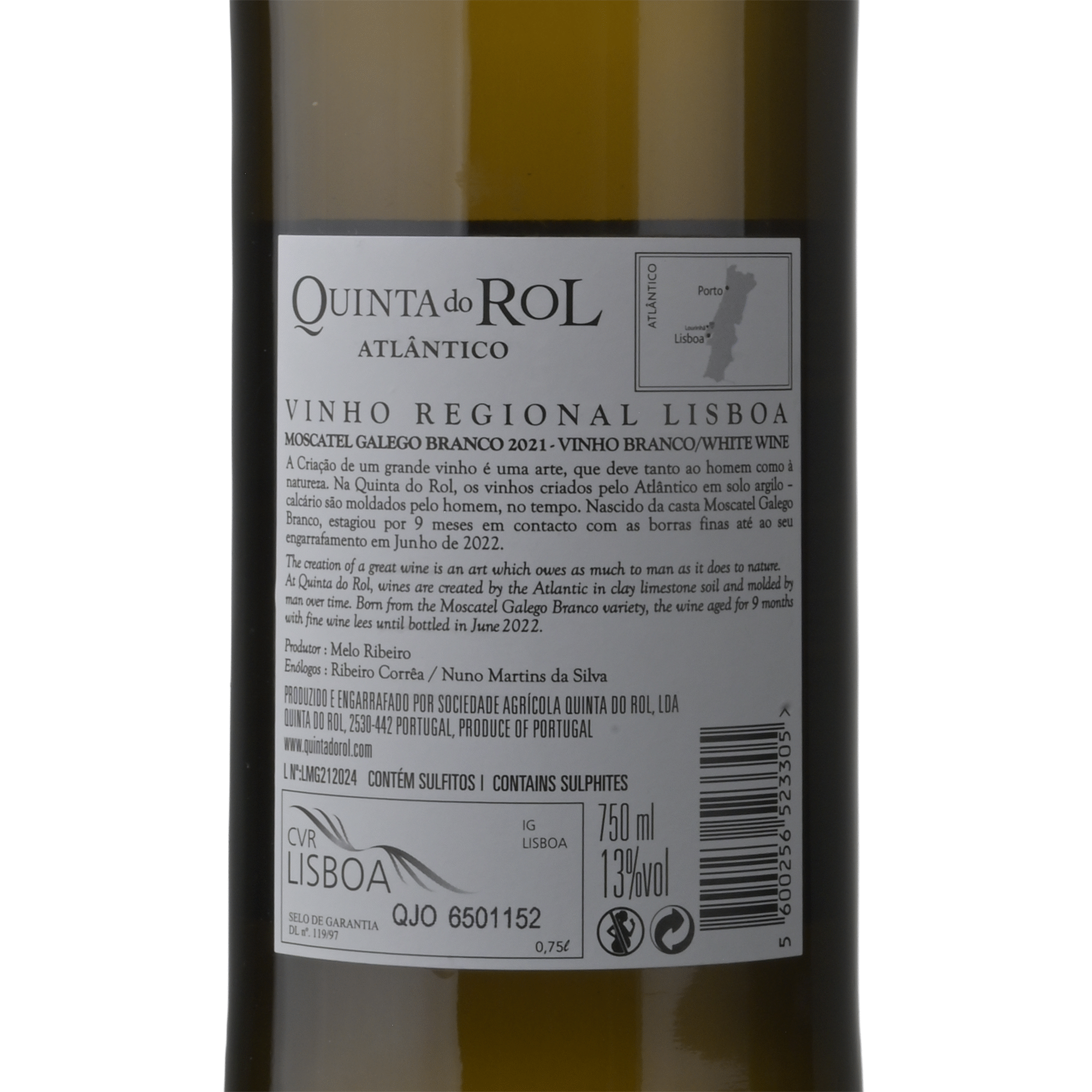 Quinta do Rol Moscatel Galego Branco Lisboa Vinho Branco
