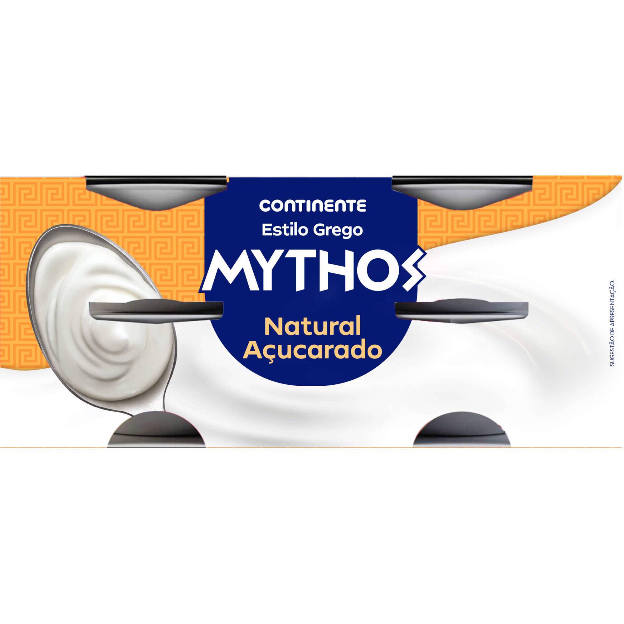 Iogurte Grego Mythos Natural A&ccedil;ucarado Continente