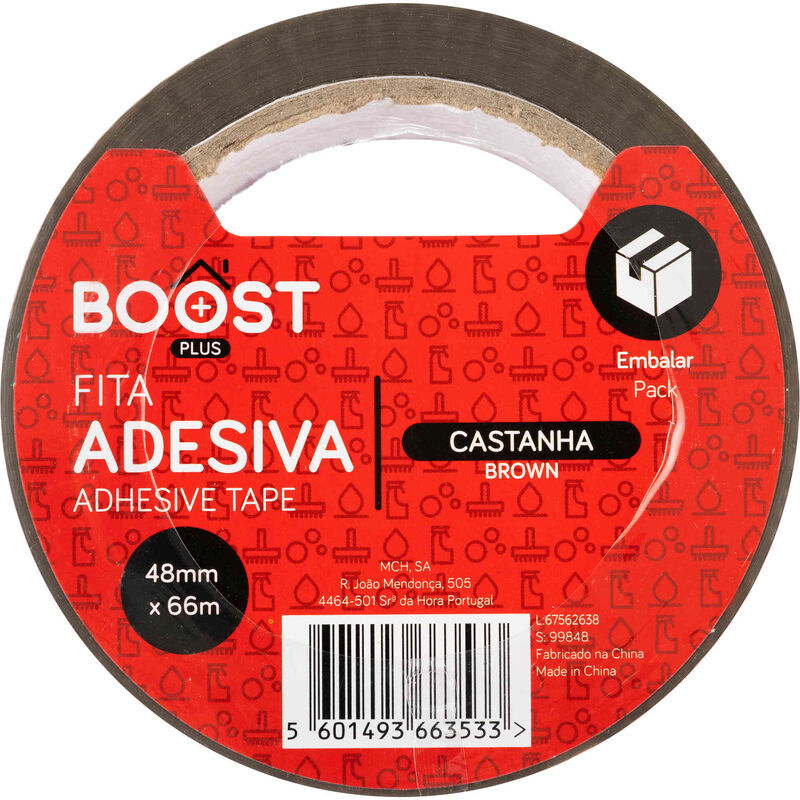 Fita Cola de Embalar 48mmx66mts Castanha Boost