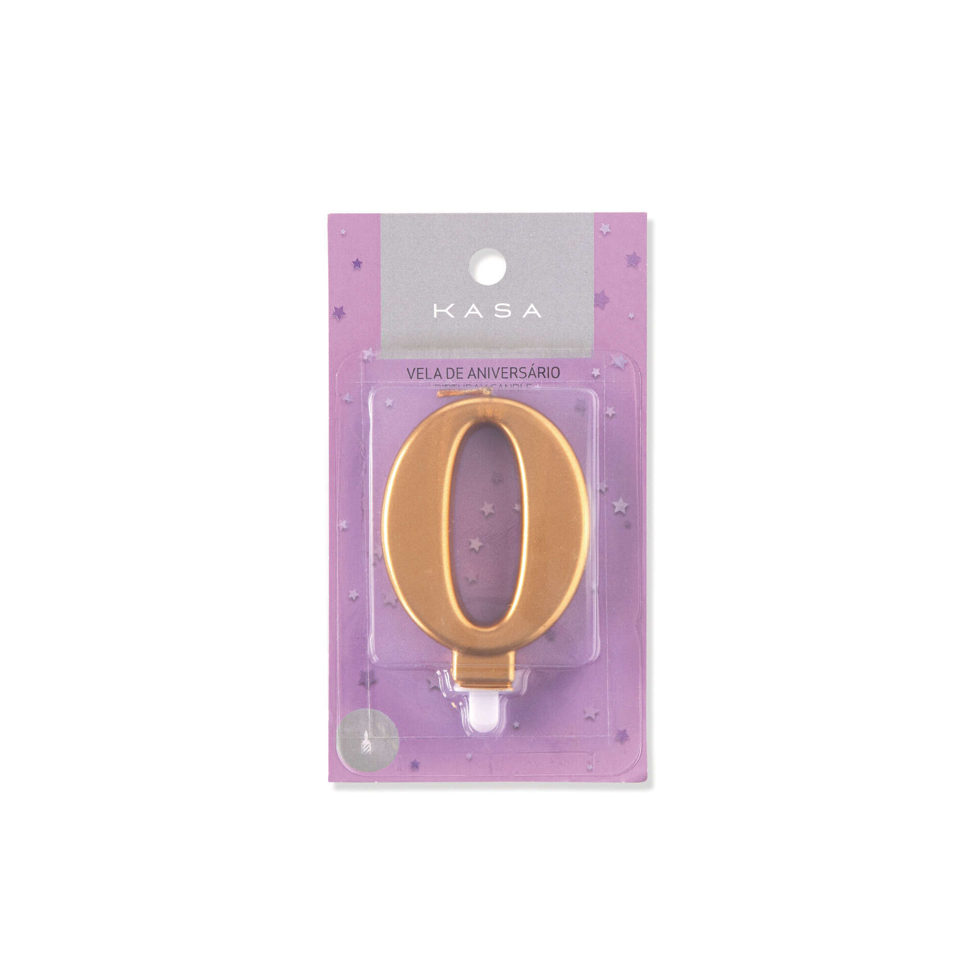 Vela Nº0 8cm Dourado