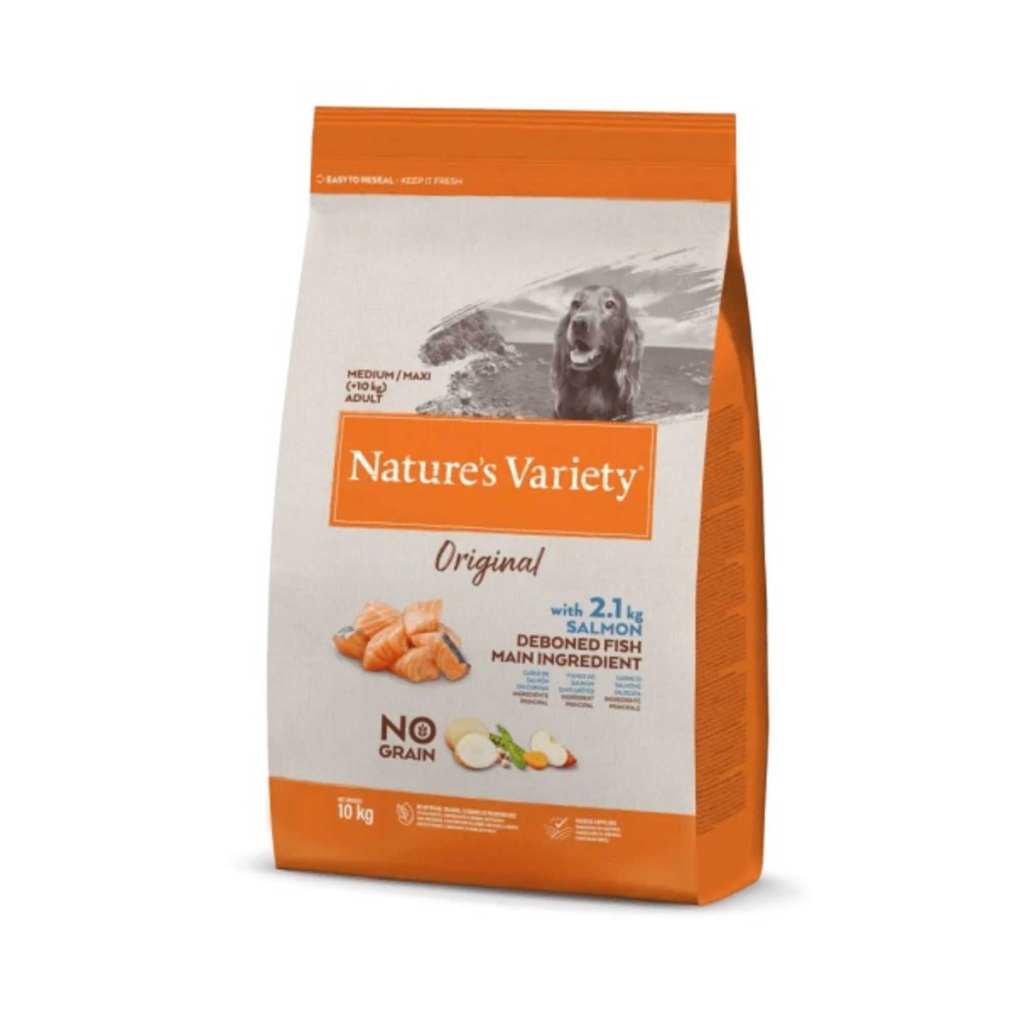 Ração para Cão Adulto Médio Original No Grain Salmão Ração para Cão Adulto Médio Original No Grain Salmão