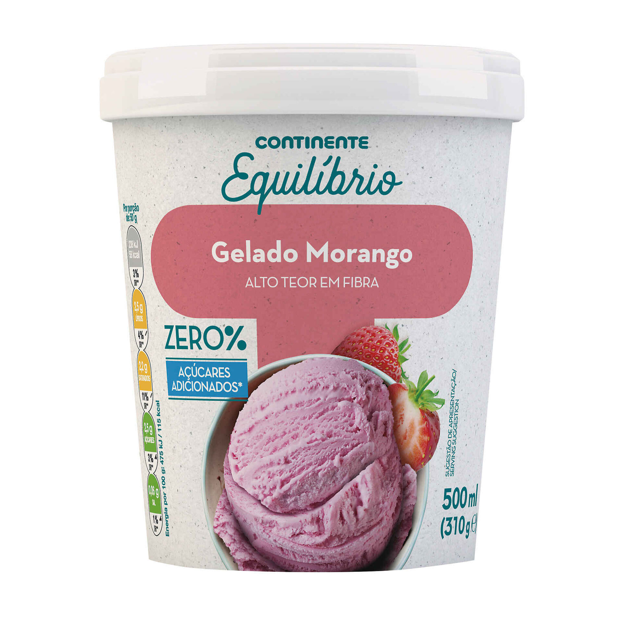 Gelado Morango sem Açúcar
