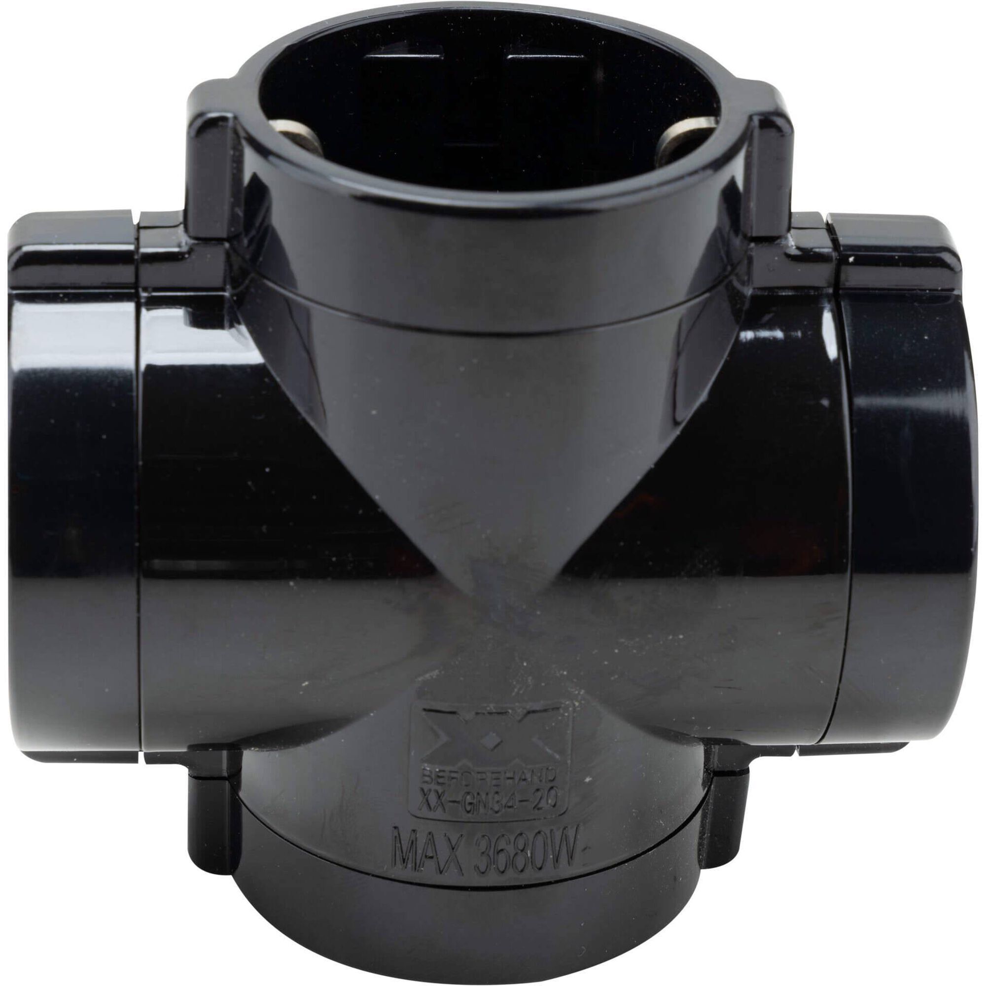 Ficha Quadrupla Schuko 16A Preta Boost
