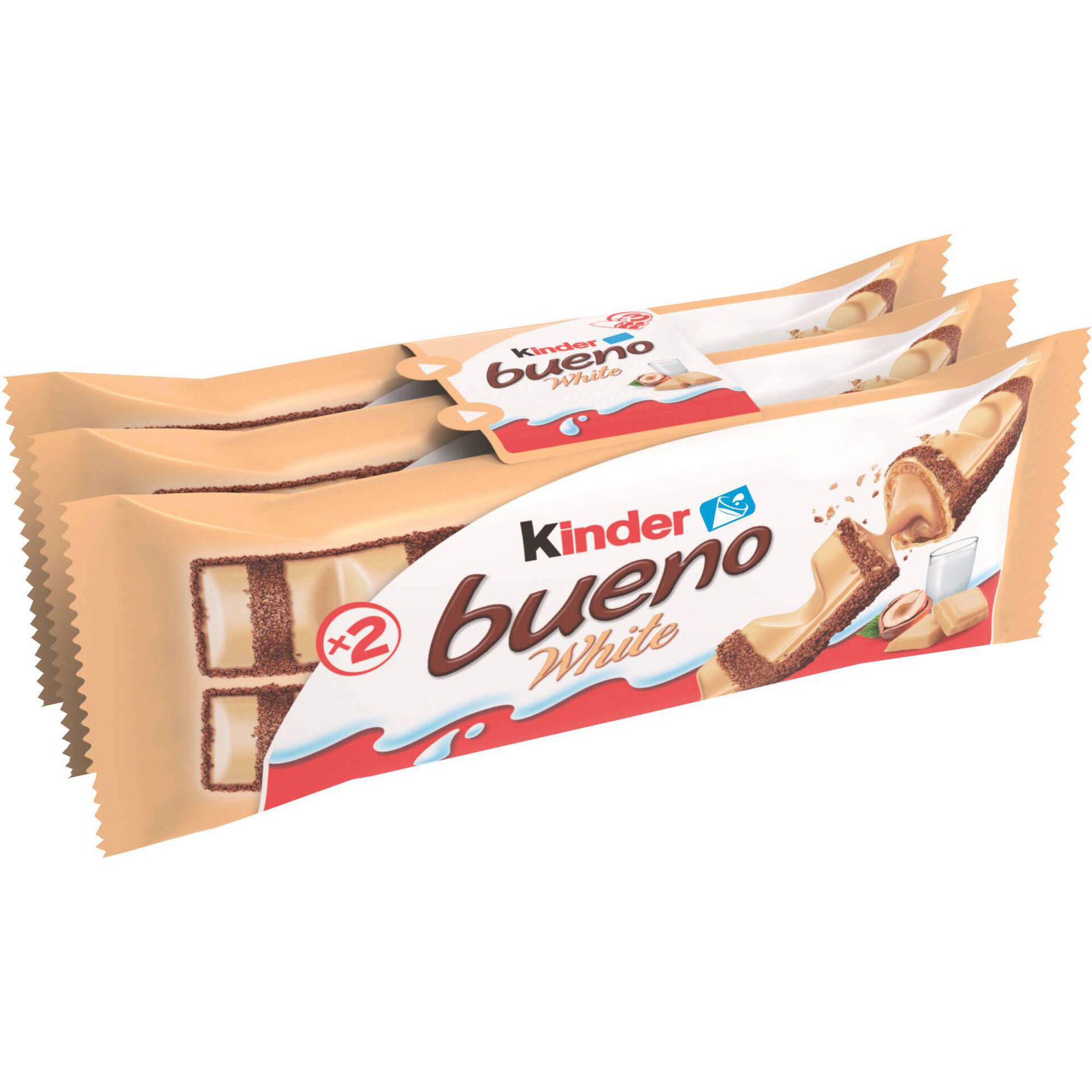 Snack de Chocolate Branco Kinder Bueno Conjunto