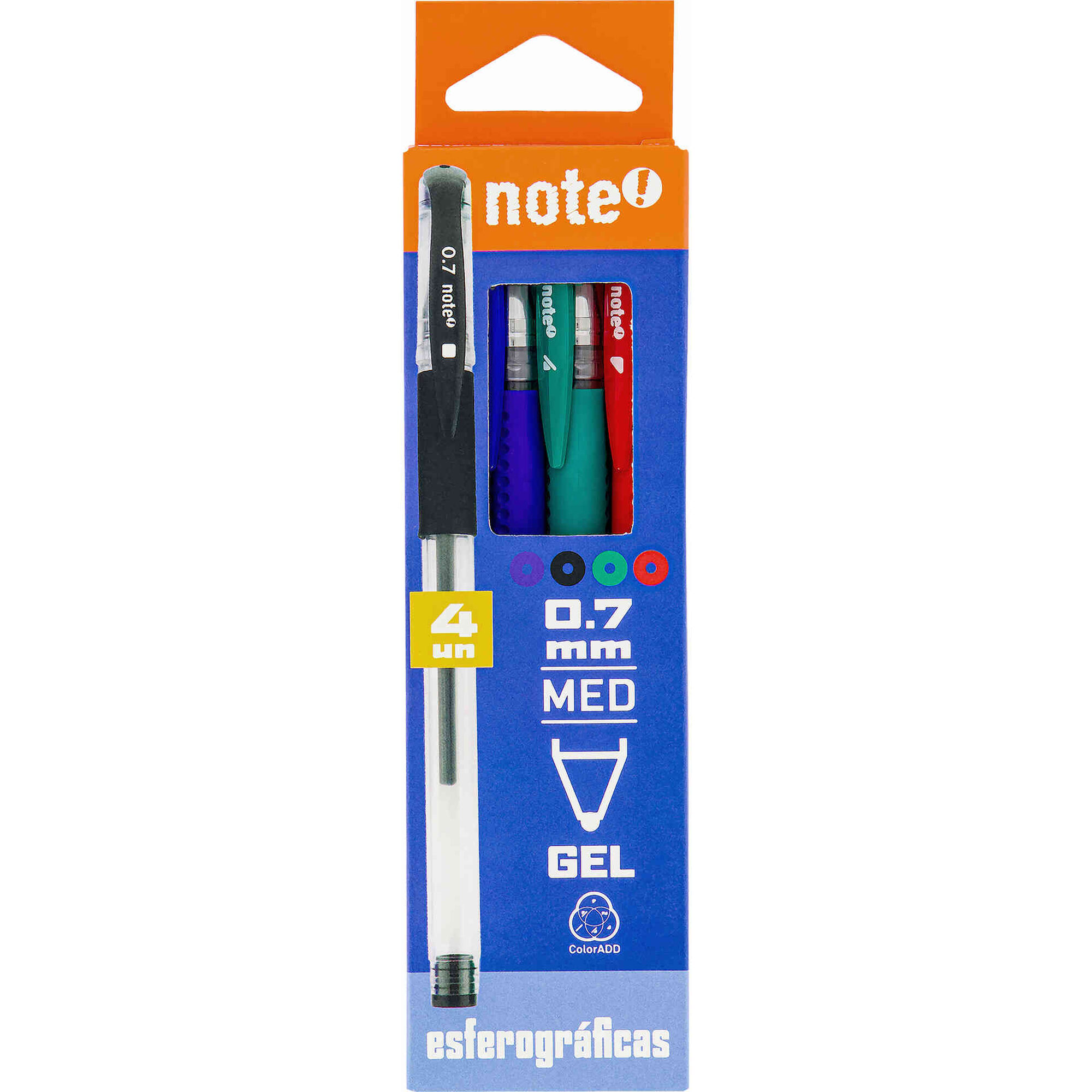 Conjunto 4 Canetas Esferogr&aacute;ficas Gel Note!