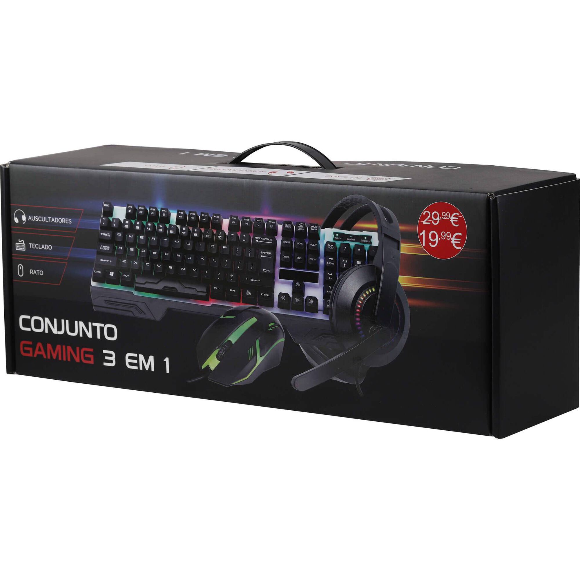 Conjunto Gaming 4 em 1 com USB Bazar&atilde;o