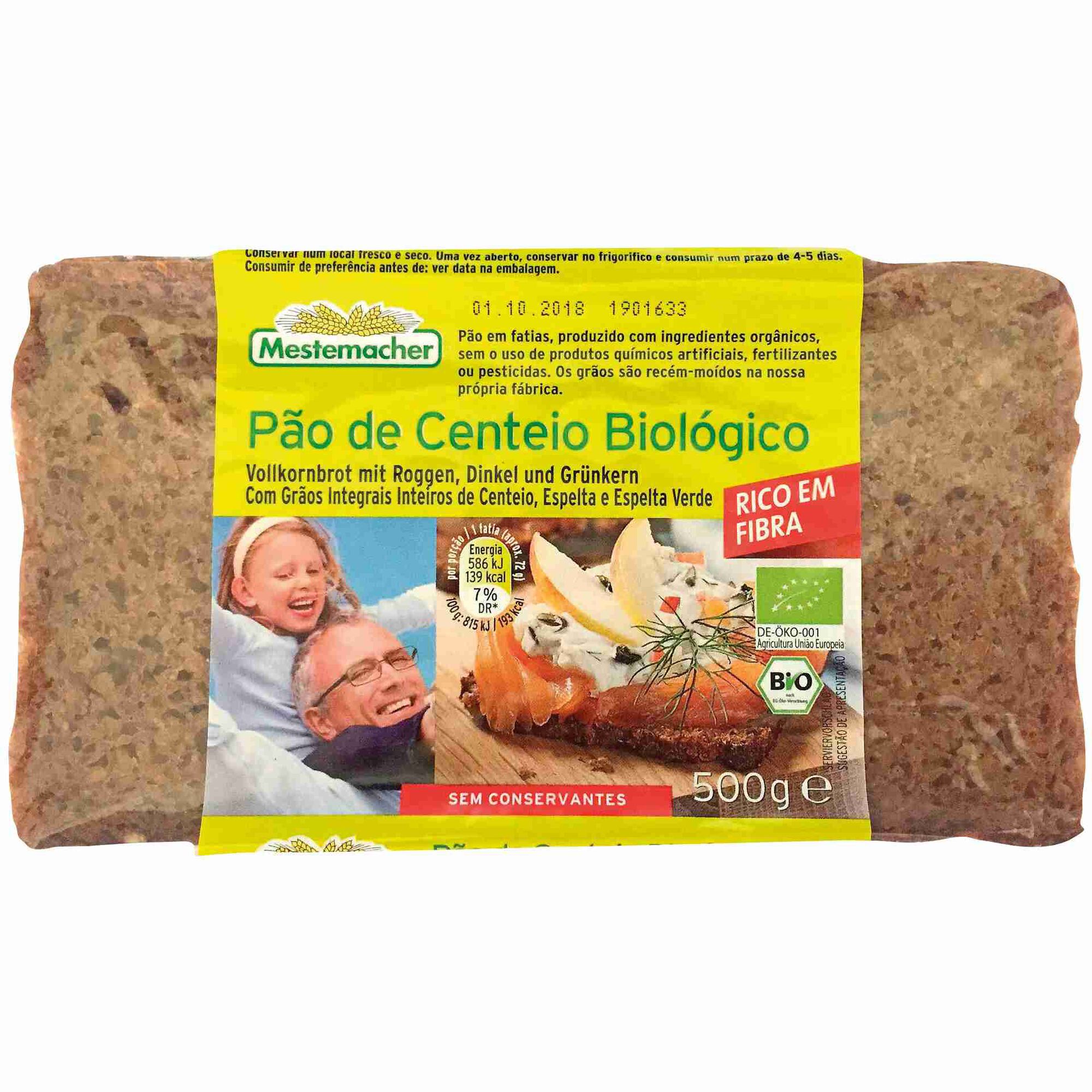 Pão de Centeio Biológico