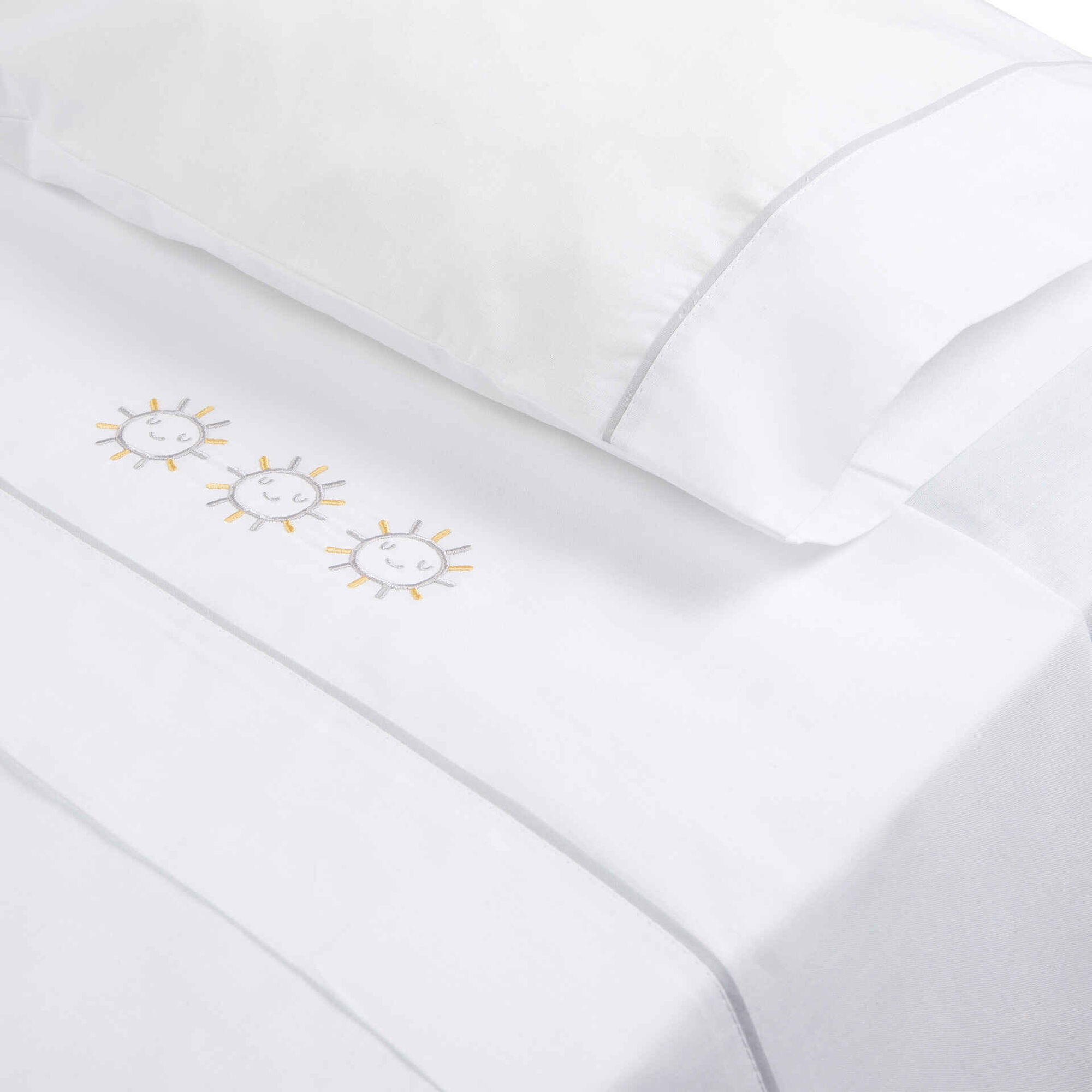 Conjunto 3 Peças Lençol Sol Cinza