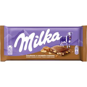 Tablete de Chocolate com Amendoim e Caramelo Crocante Milka