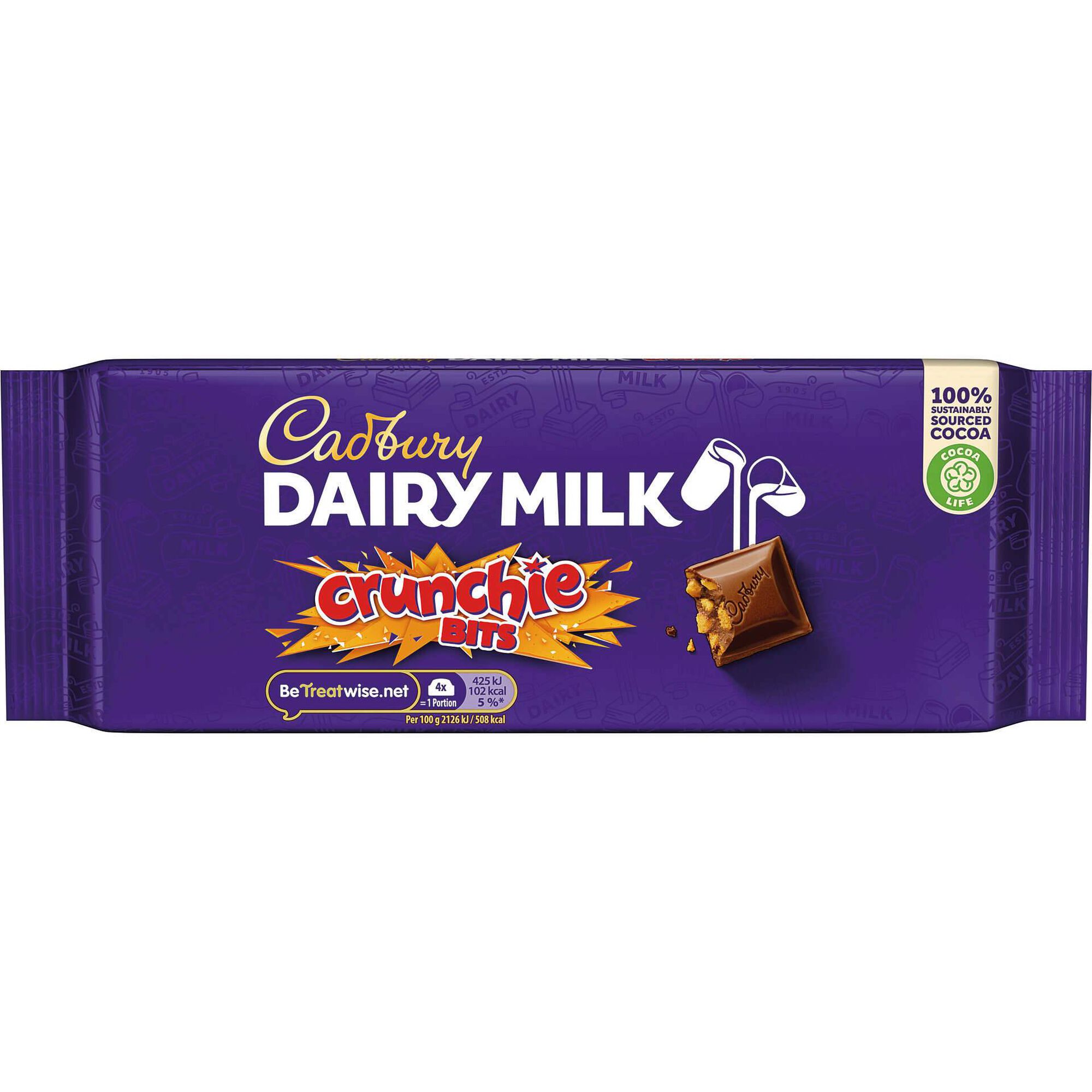 Tablete Chocolate Leite Crunchie Bits
