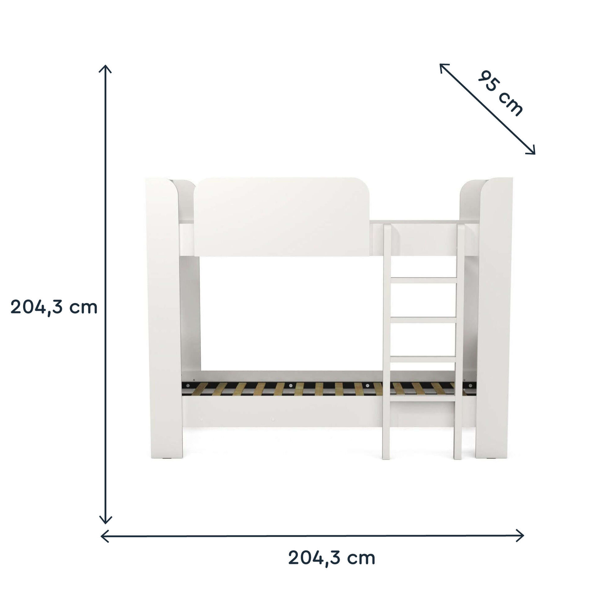 Beliche com Estrados 80x195cm Branco Play