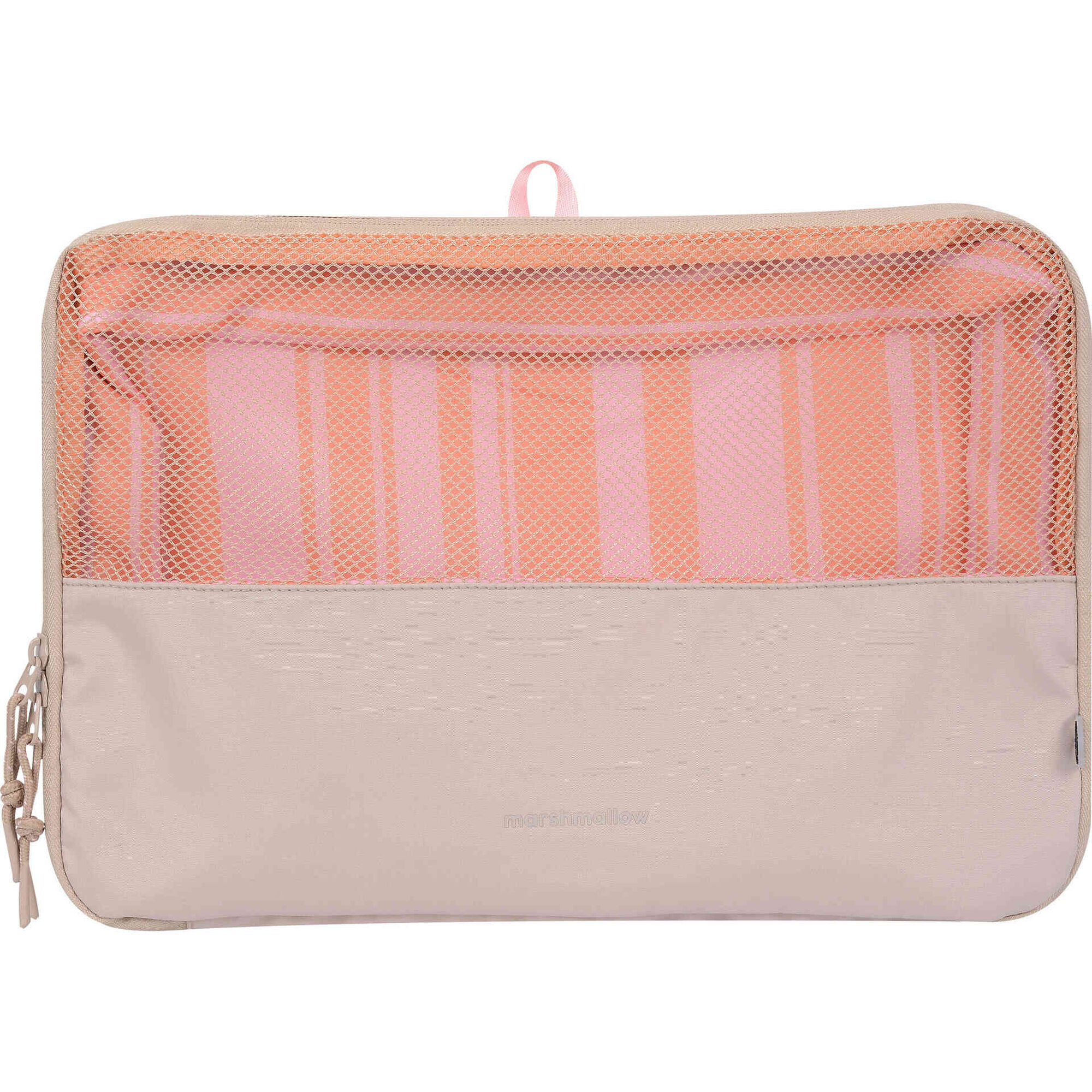Organizador de Viagem Riscas Laranja e Rosa Marshmallow