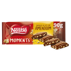 Tablete de Chocolate de Leite com Amendoim Moments