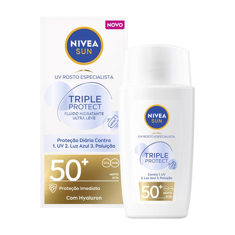Protetor Solar Rosto Creme Fluído FPS 50+ Nivea Sun