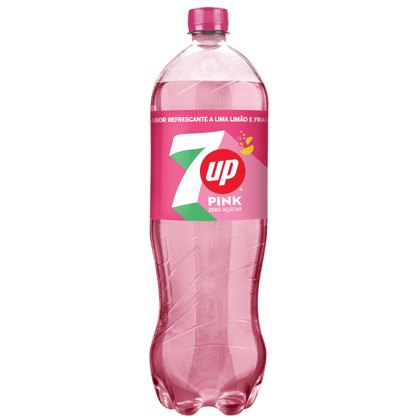 Refrigerante com Gás Lima, Limão e Framboesa Zero Pink 7Up