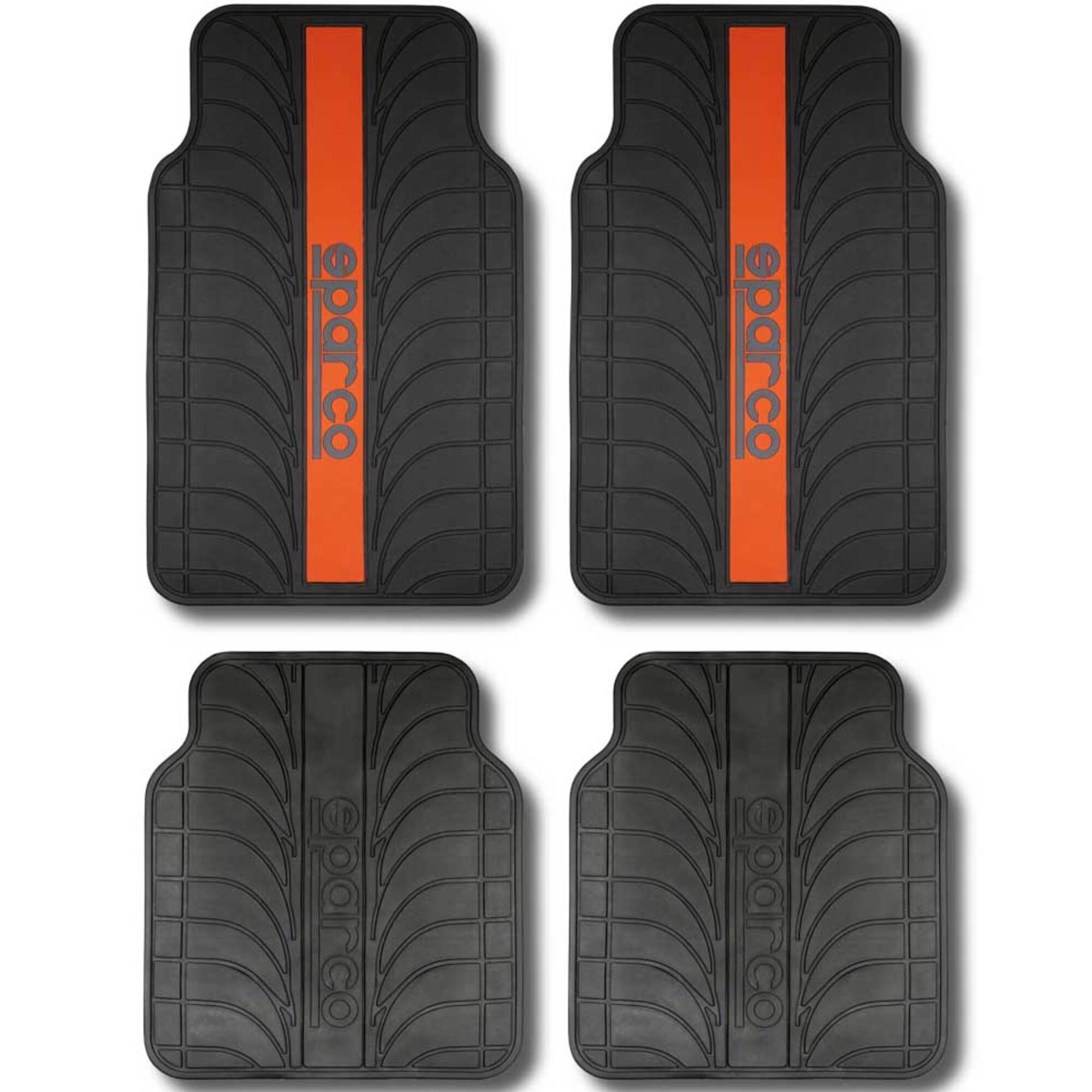 Conju to 4 Tapetes Preto/Vermelho