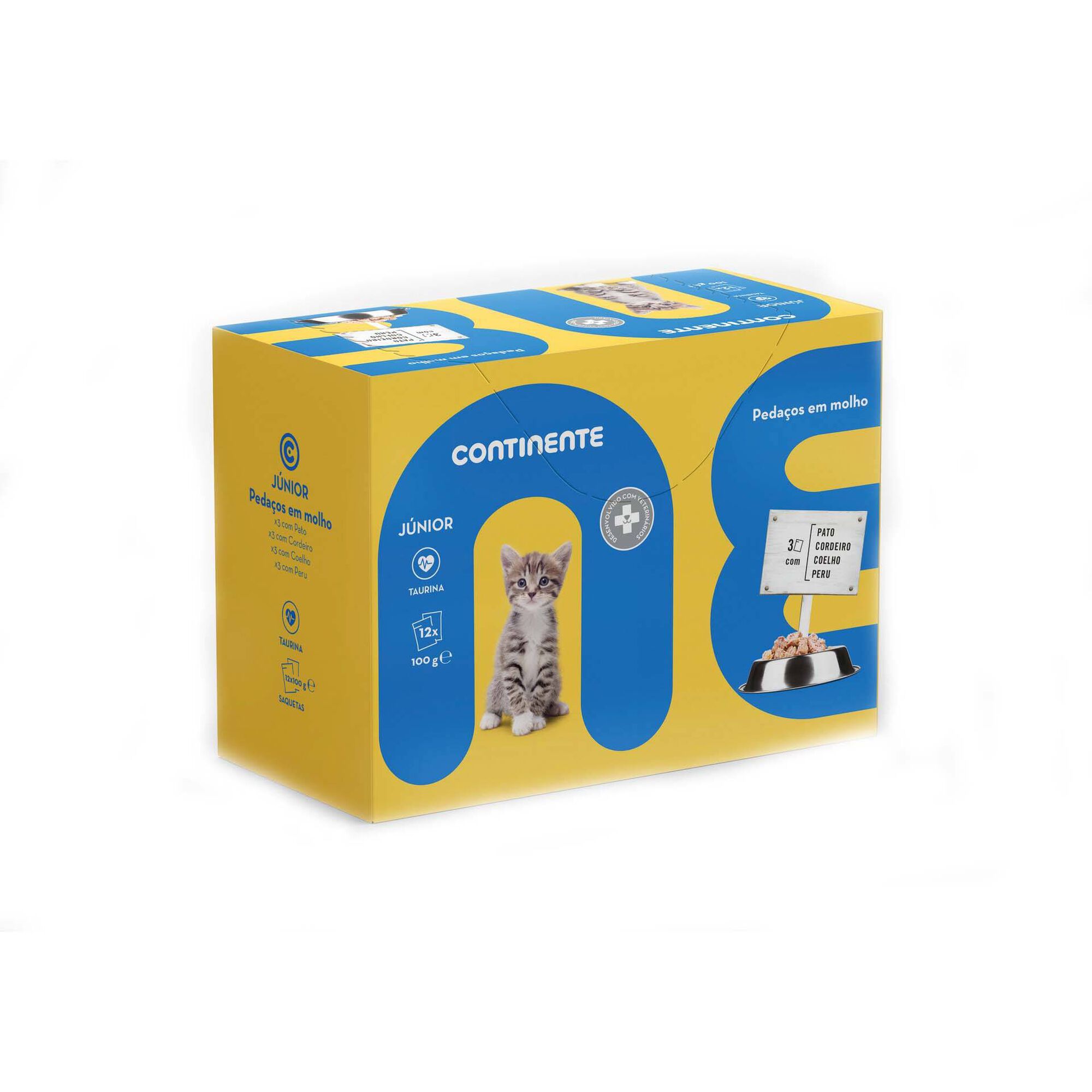 Comida Húmida para Gato Júnior Pedaços em Molho Carne Saquetas Comida Húmida para Gato Júnior Pedaços em Molho Carne Saquetas