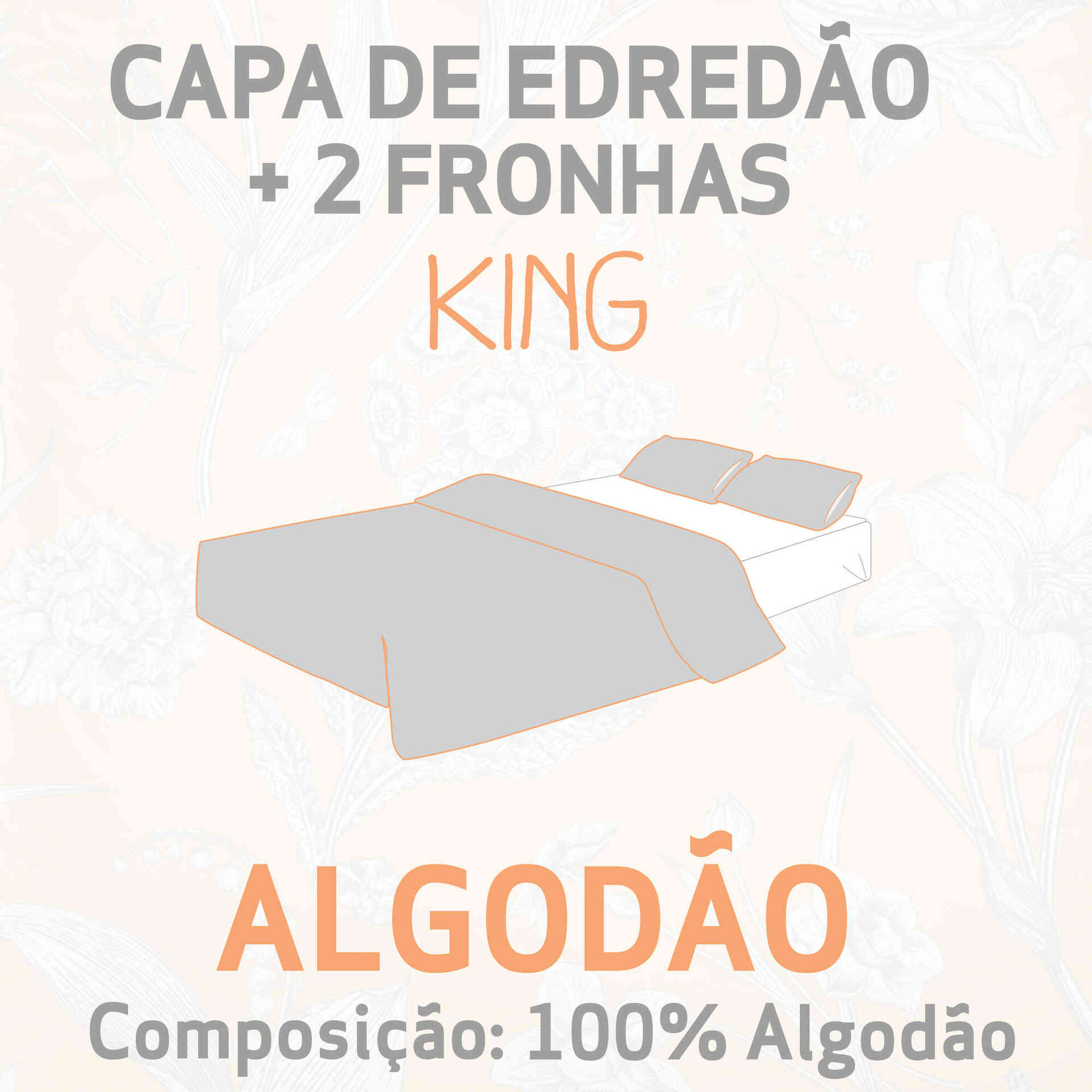 Conjunto Capa Edredão Algodão