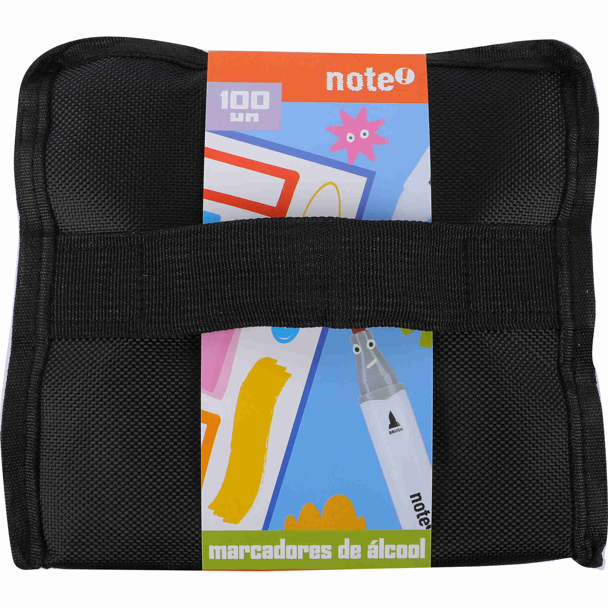 Conjunto de 100 Marcadores de &Aacute;lcool com Ponta Dupla Note!