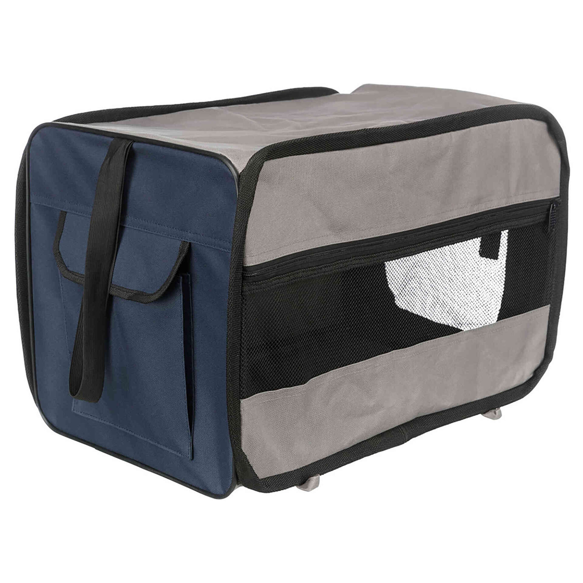 Transportadora Twister Azul e Cinza 50x52x76cm