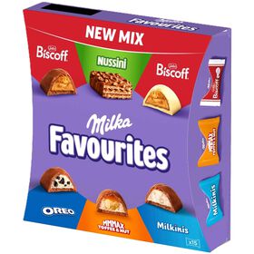 Bombons de Chocolate de Leite Favourites com Biscoff Milka