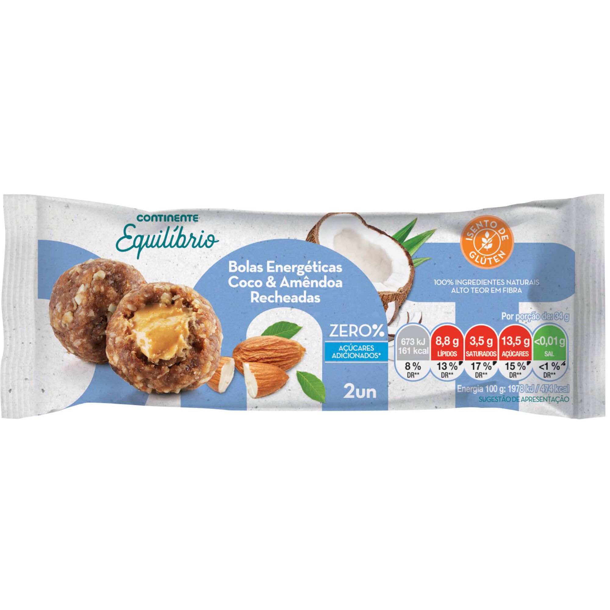 Bolas Energéticas de Coco e Amêndoa sem Glúten Bolas Energéticas de Coco e Amêndoa sem Glúten
