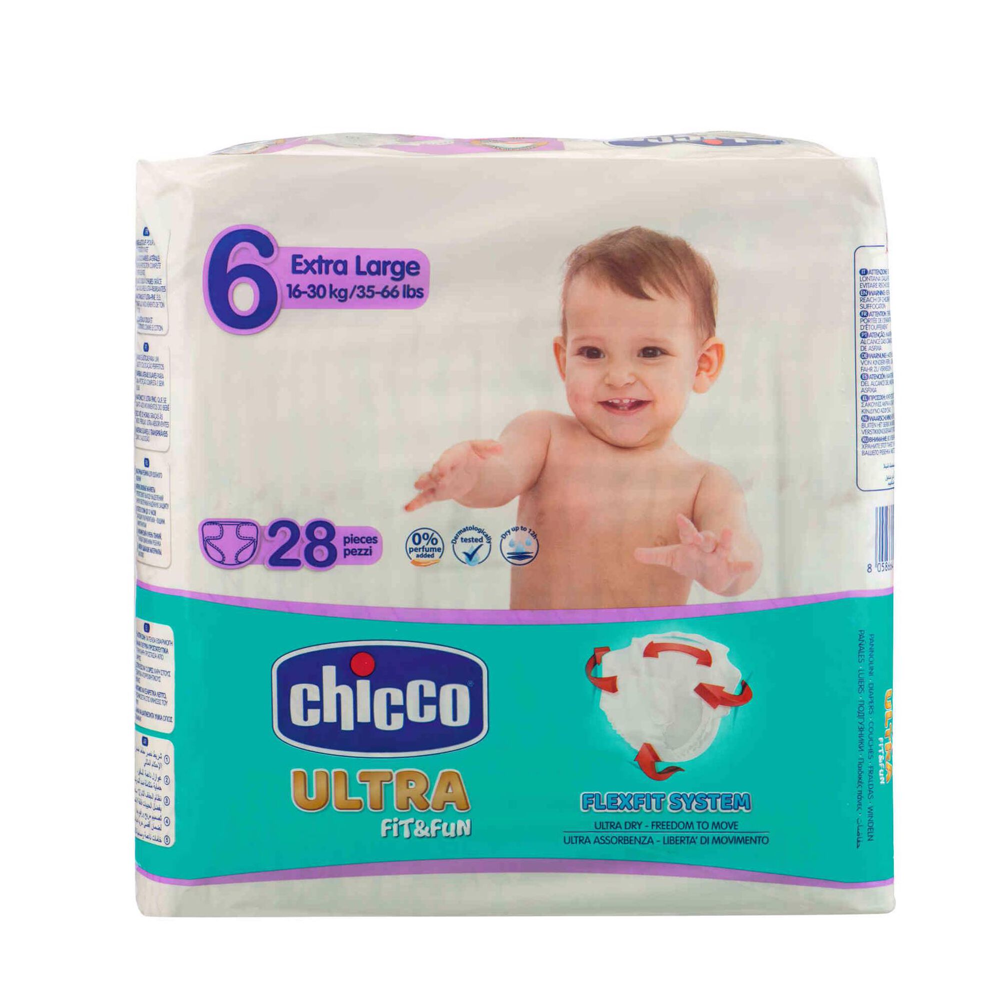 Fraldas Ultra Fit&Fun 16-30kg T6 Fraldas Ultra Fit&Fun 16-30kg T6