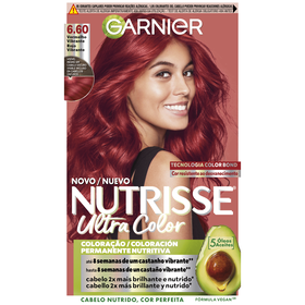 Colora&ccedil;&atilde;o Permanente Ultra Color Vermelho Vibrante 6.60 Garnier Nutrisse