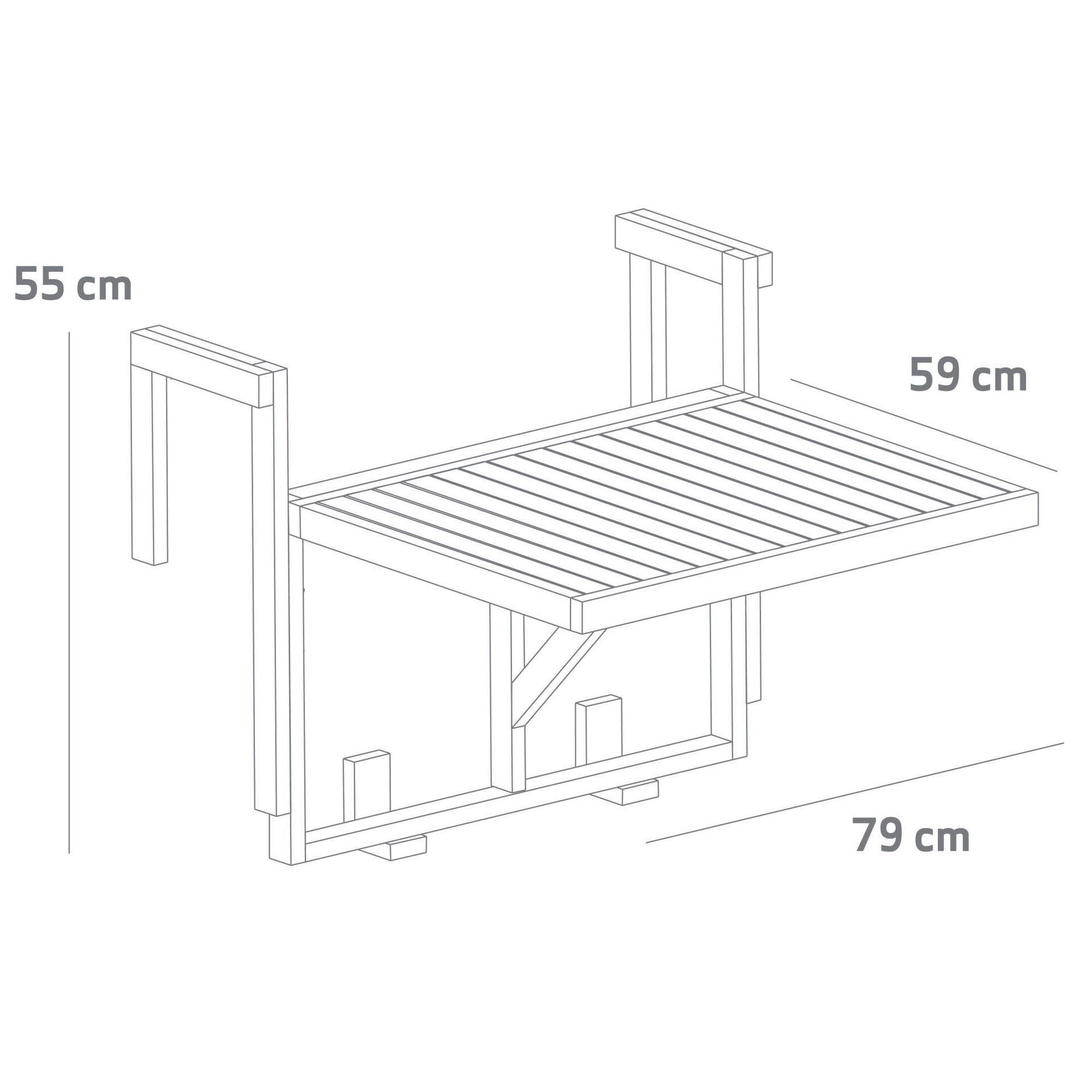 Mesa de Varanda Dobr&aacute;vel Ac&aacute;cia Kasa