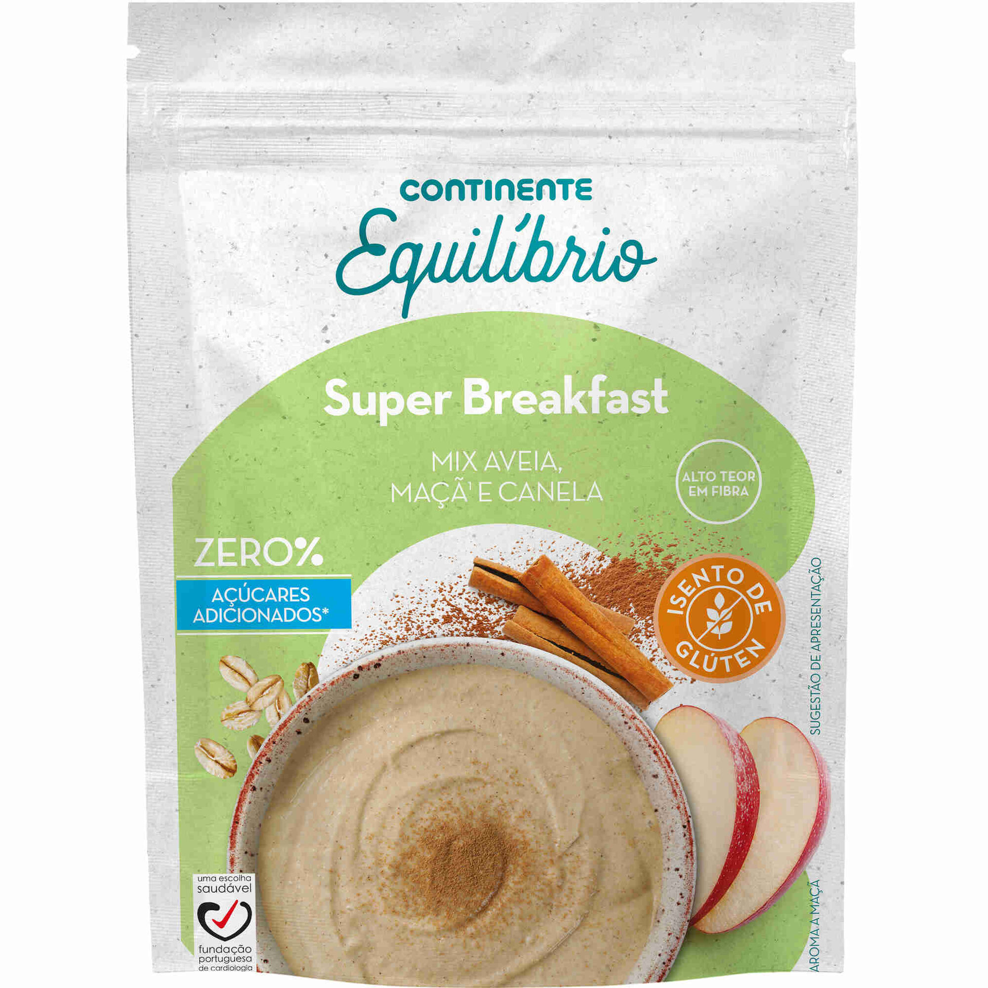 Papas de Aveia, Maçã e Canela Super Breakfast
