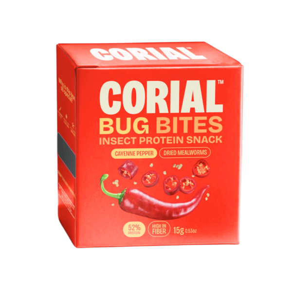 Snack Tenebrio Molitor Desidratado com Sabor a Pimenta Corial Foods