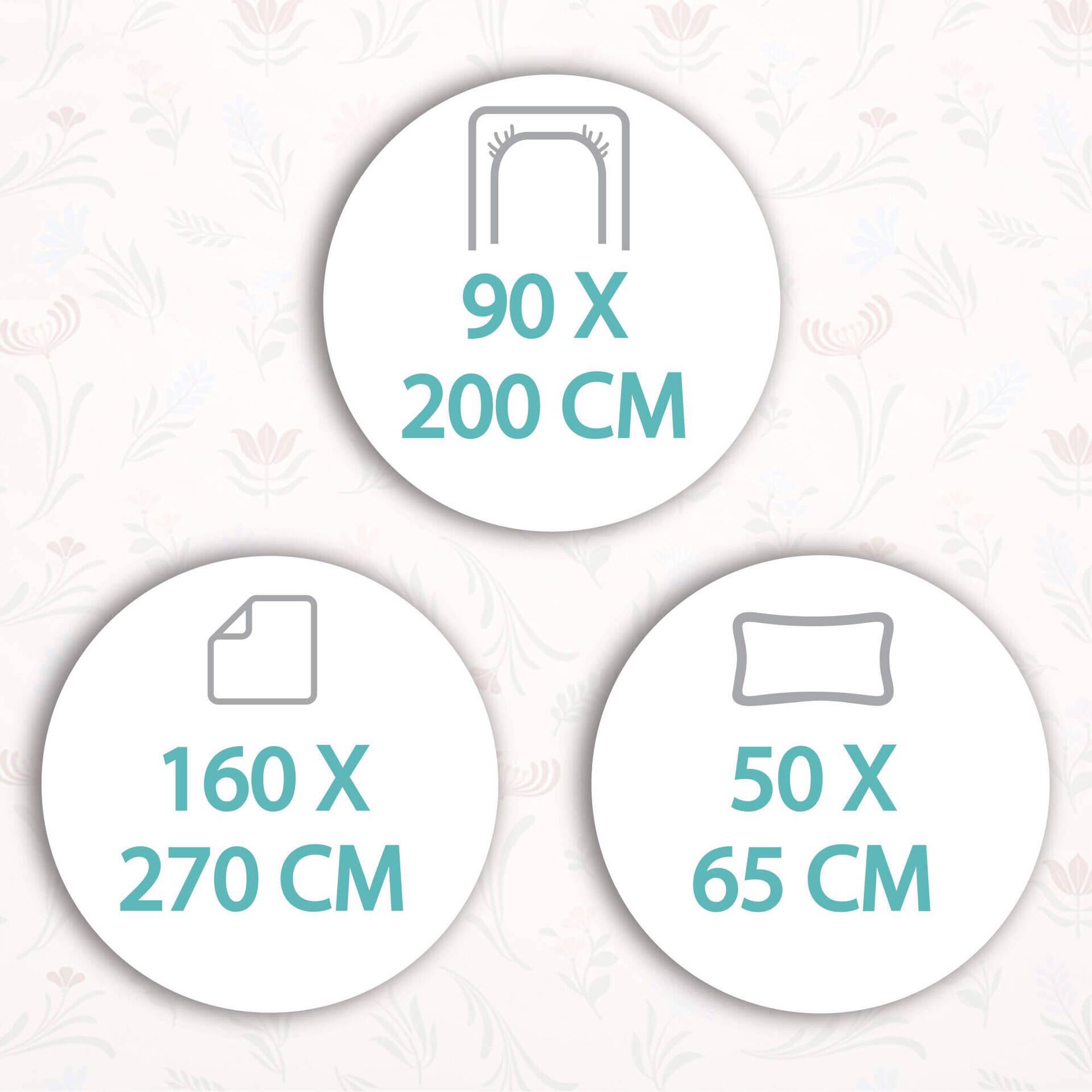 Conjunto Lençóis Coral Flores Plantópia