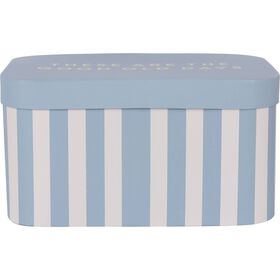 Caixa Riscas Largas Azuis 30x20,5x15,5cm Kasa