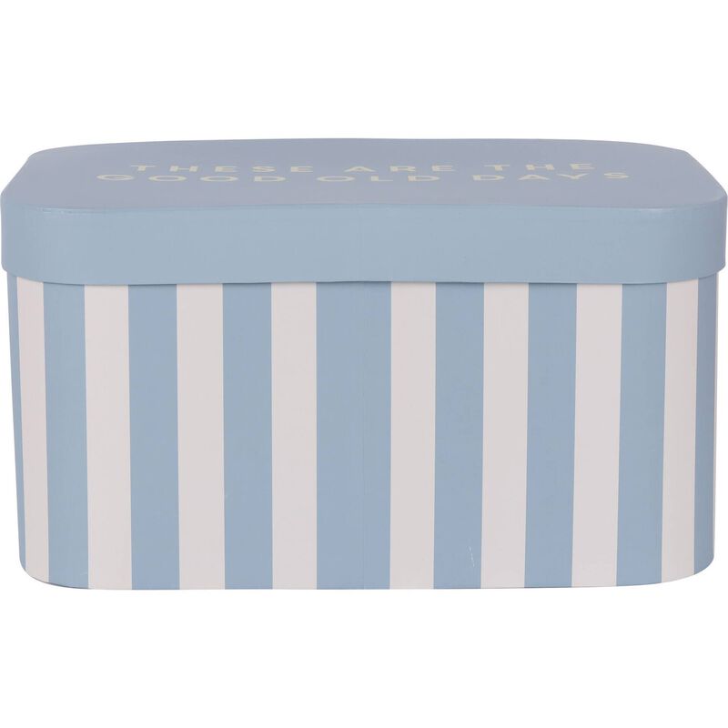 Caixa Riscas Largas Azuis 30x20,5x15,5cm Kasa