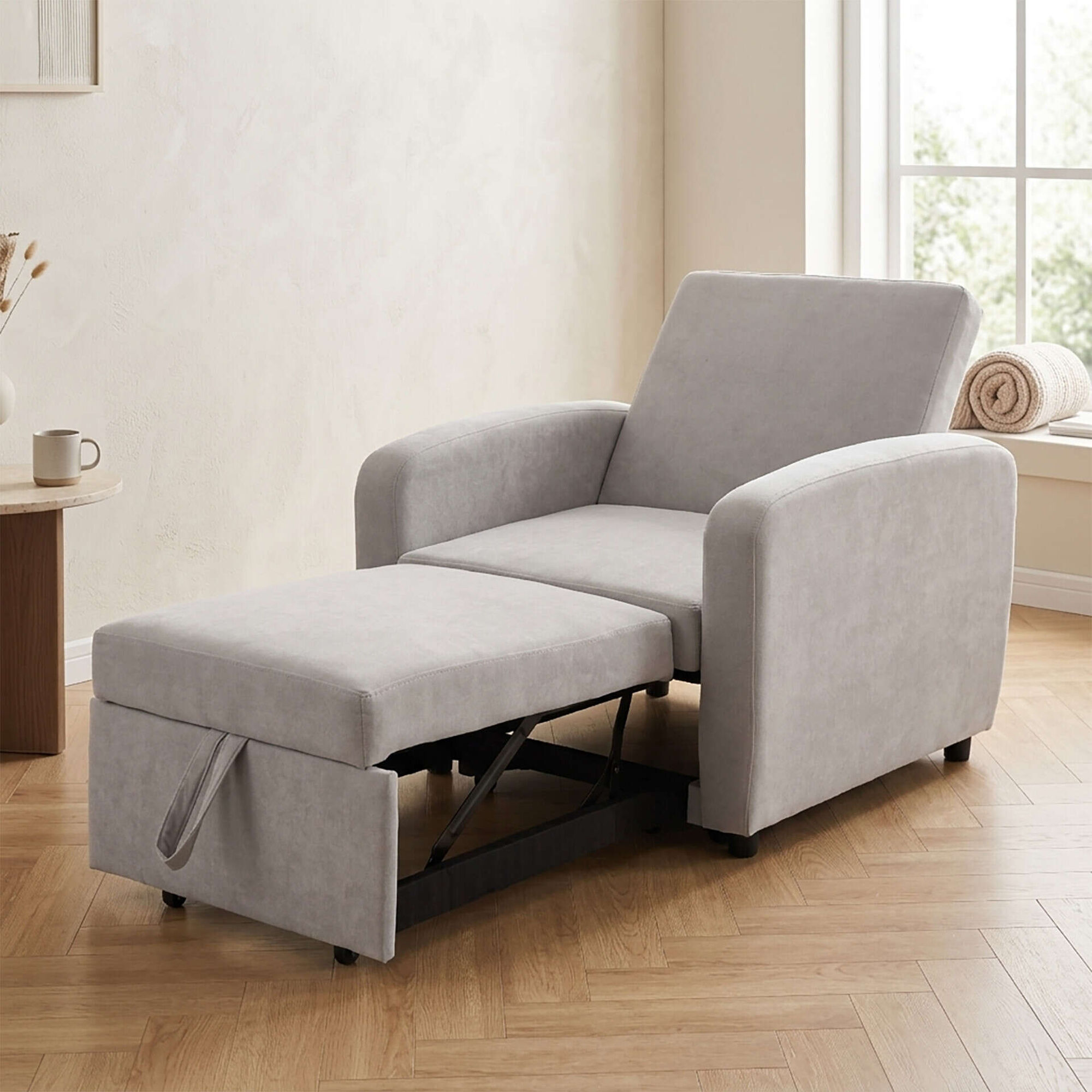 Poltrona Cama 4 em 1 Cinza Kasa