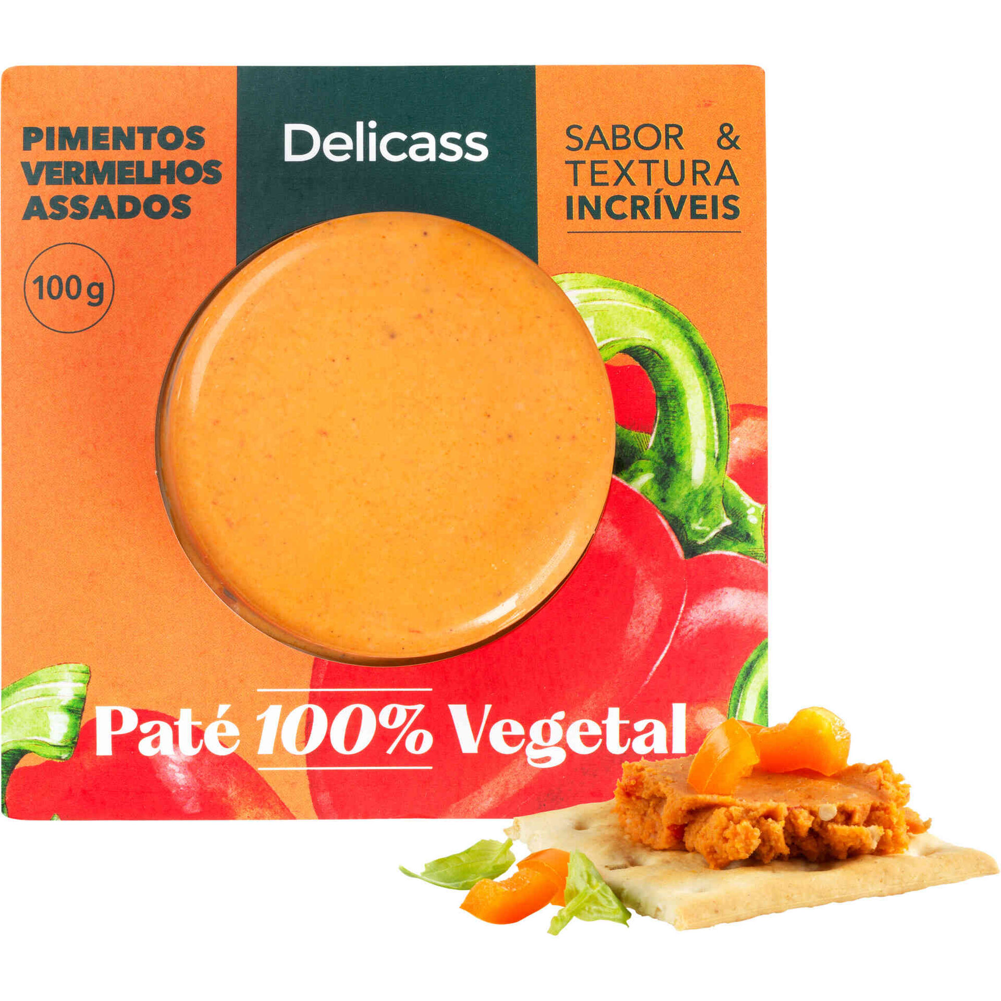 Pat&ecirc; Vegetal de Pimentos Vermelhos Assados