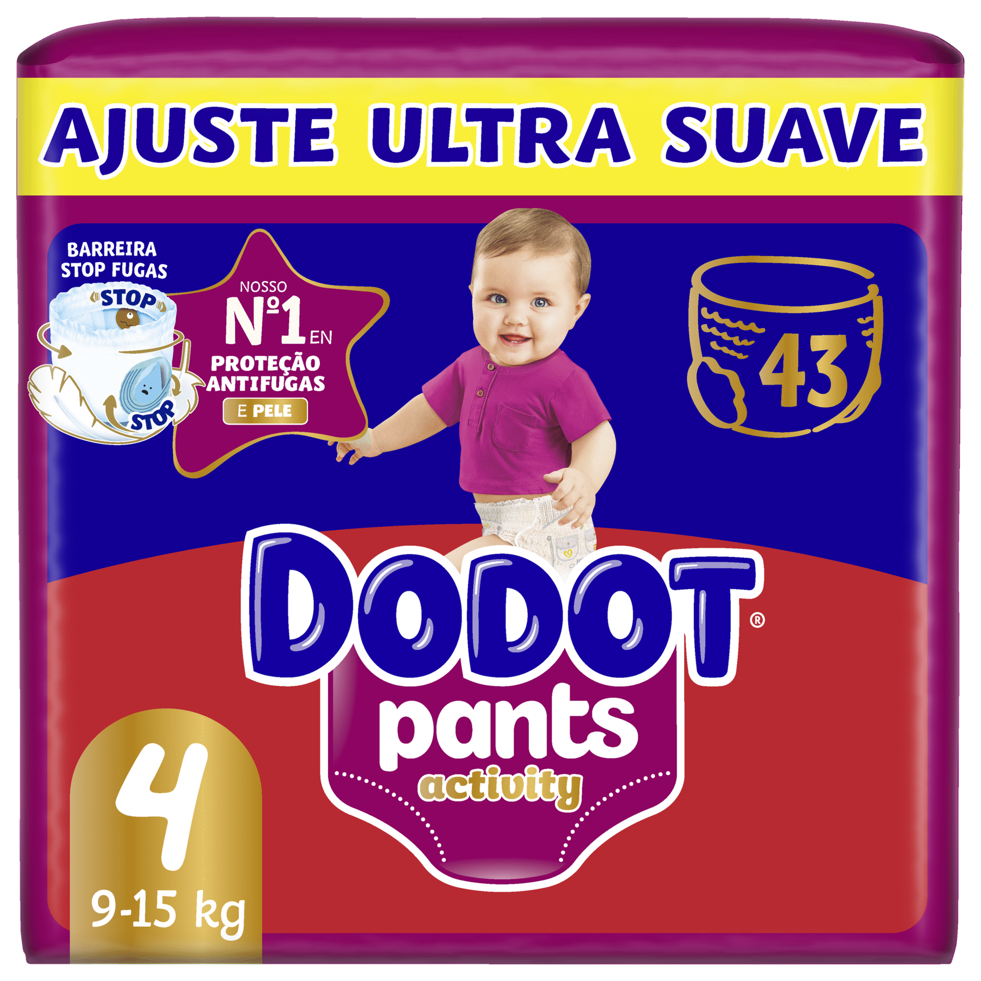 Fraldas Pants Activity Extra 9-15kg T4 Dodot